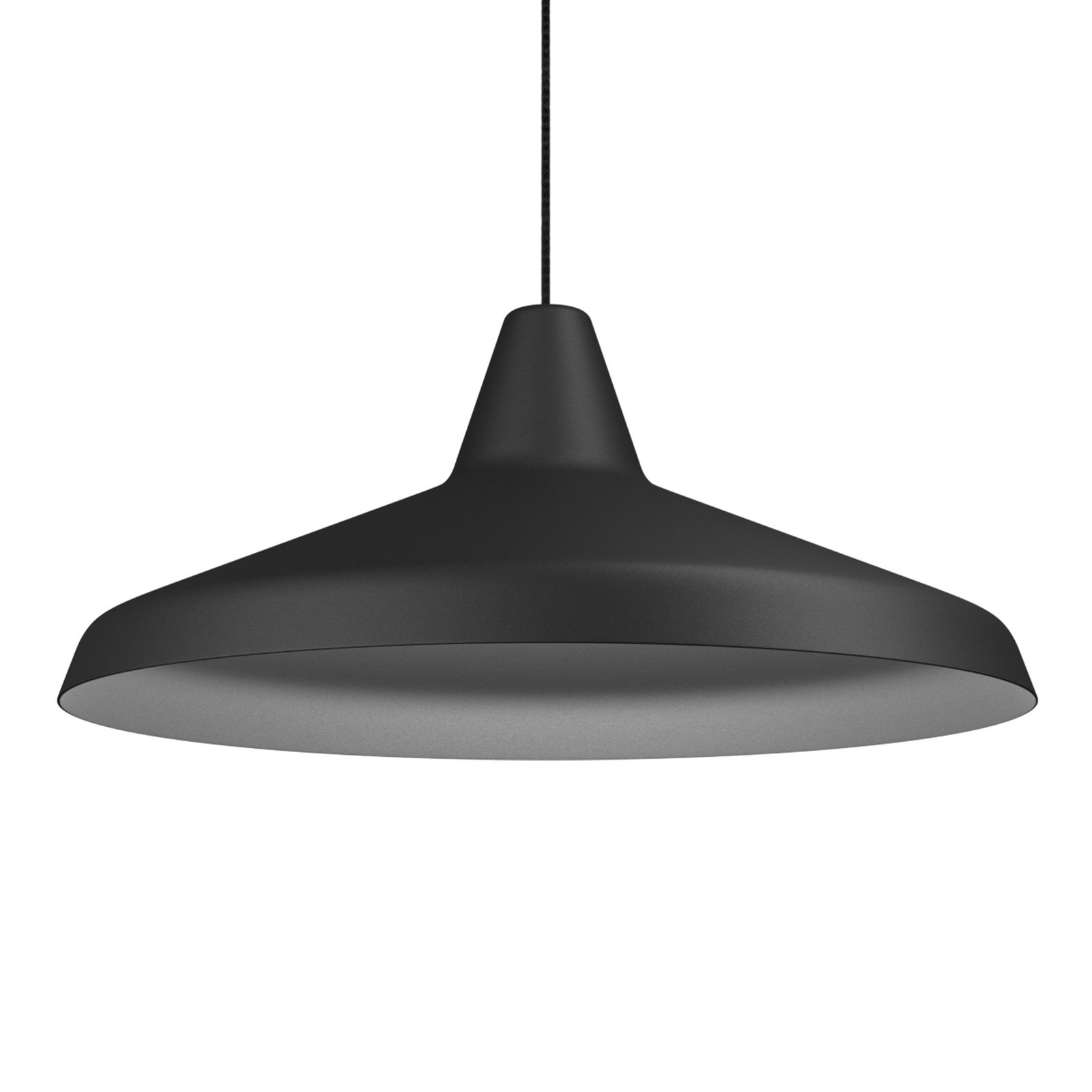 Hängelampe Titan mit weitem Metallschirm