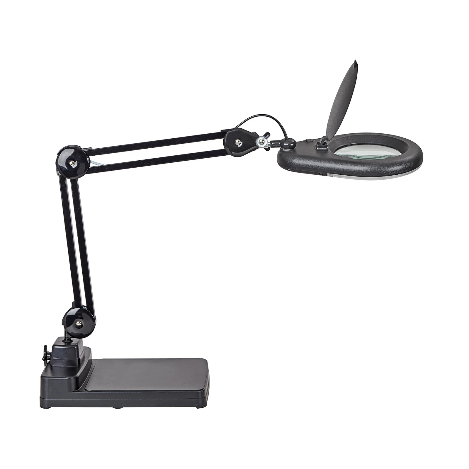 Lampe à loupe LED MAULviso, noire, 48 cm, métal