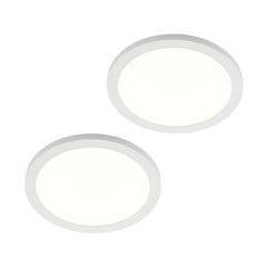 Prios LED-kattovalaisin Aureka, 2 kpl, sensori, Ø 33 cm, valkoinen