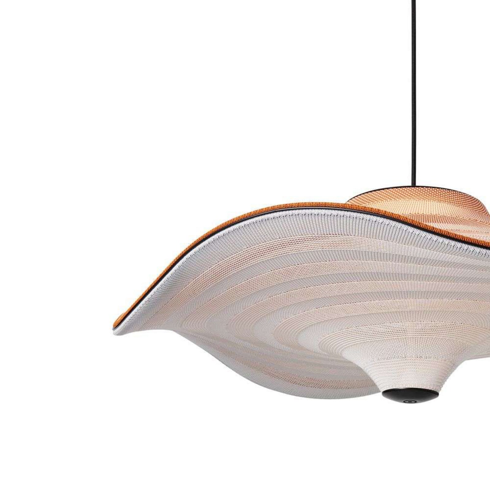 Flying Ø78 LED Pendelleuchte Light Terracotta Made By Hand - Schlafzimmer - Stoff / Textil