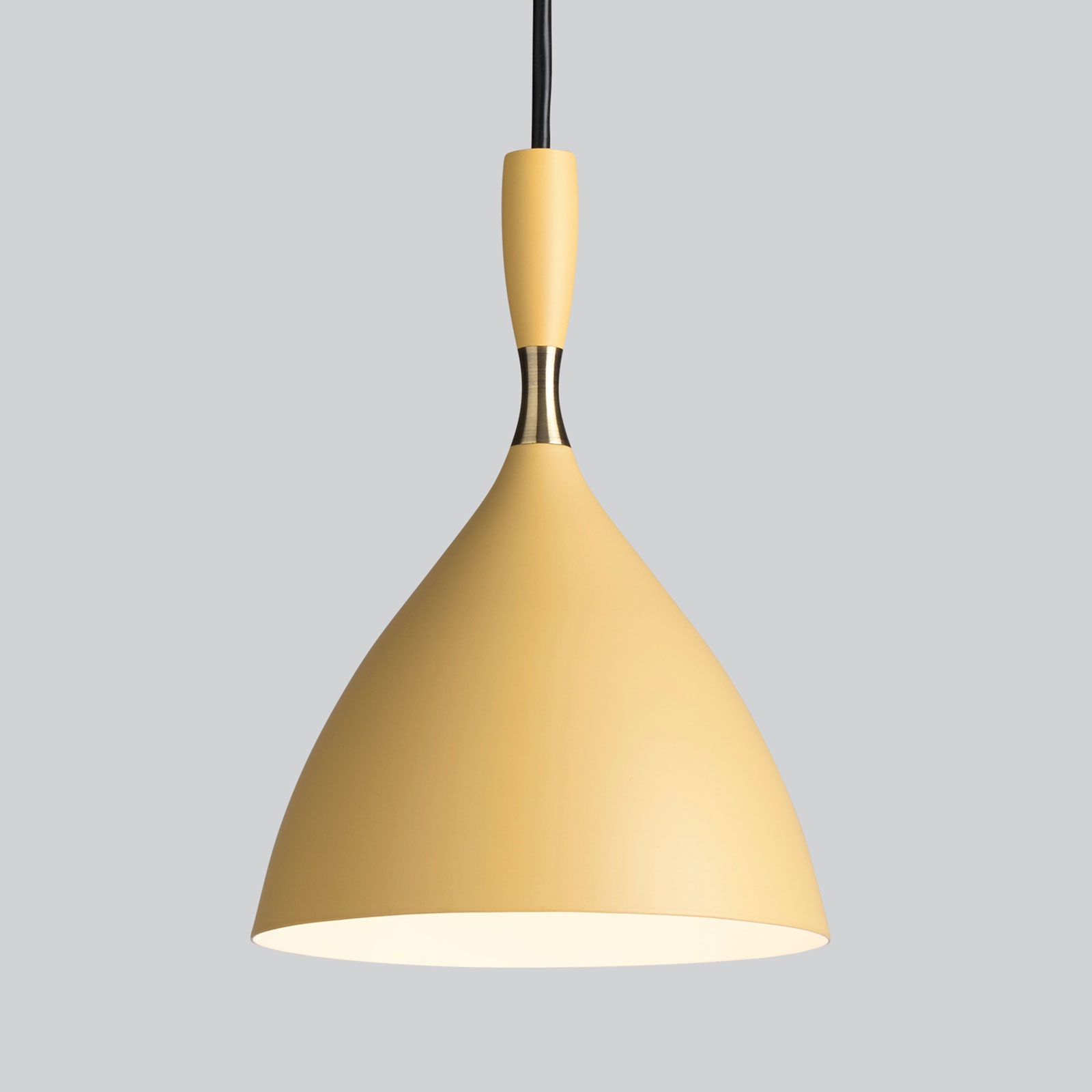 Northern Dokka hanging light, light yellow, for Living / Dining Room, steel, brass, E27, 60 W, energy efficiency: A++, H: 24.5 cm