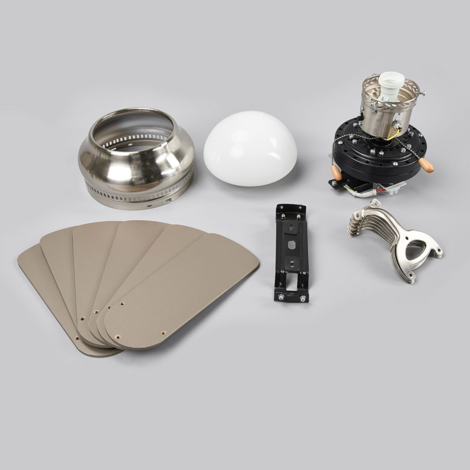 Flavio - beleuchteter Deckenventilator, 6 Flügel kaufen | Lampenwelt.de