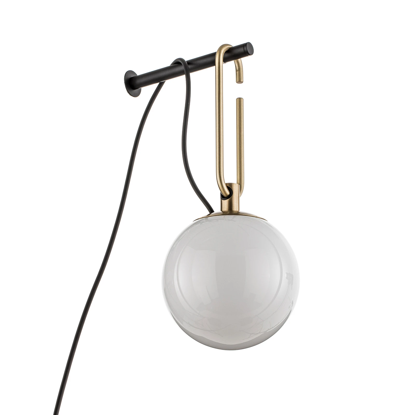 Artemide nástěnné světlo nh Wall, bílá, sklo, zástrčka, E14