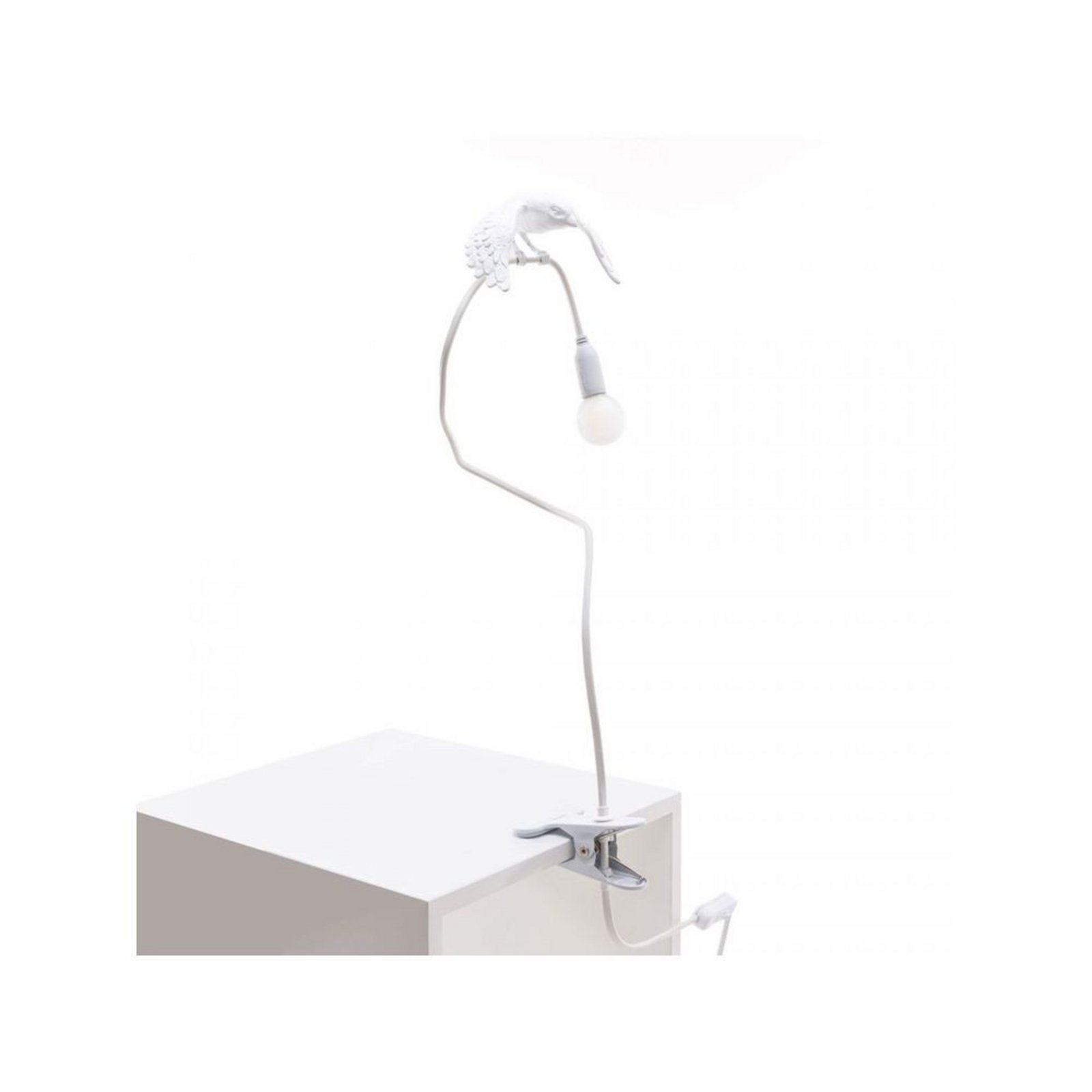 Sparrow Taking Off Clip Lamp White - Seletti