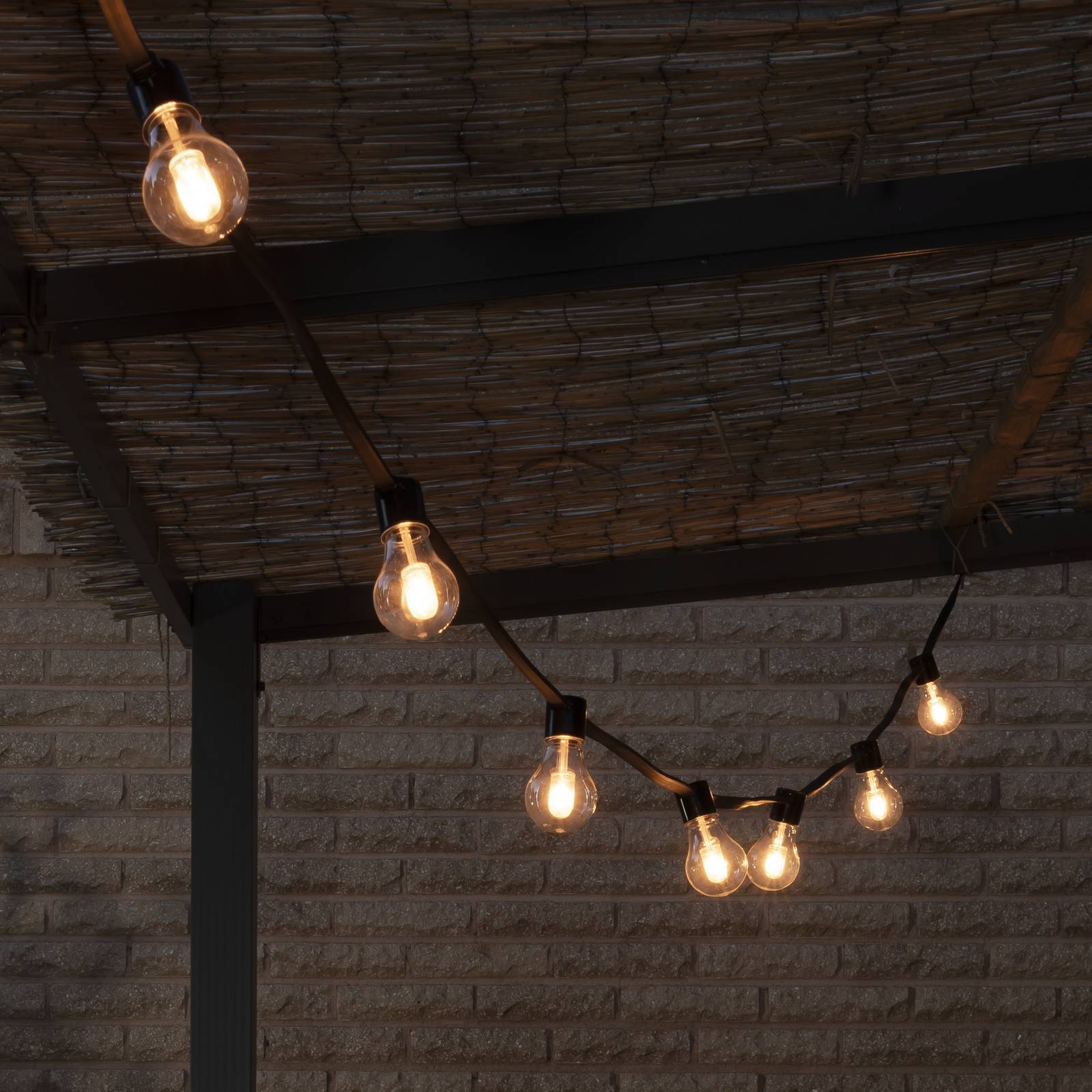 LED-lyslenke til fest, 6,2 W, ravfarget, IP44, 1800 K