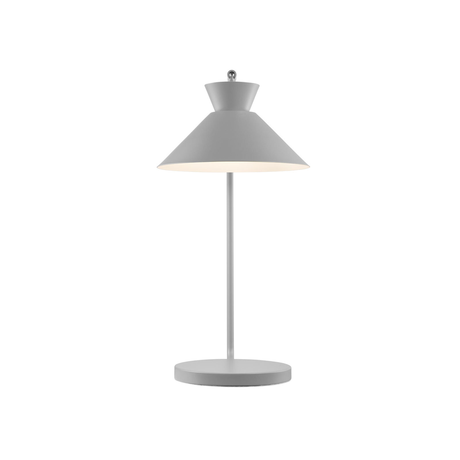 Tafellamp Dial van metaal, grijs