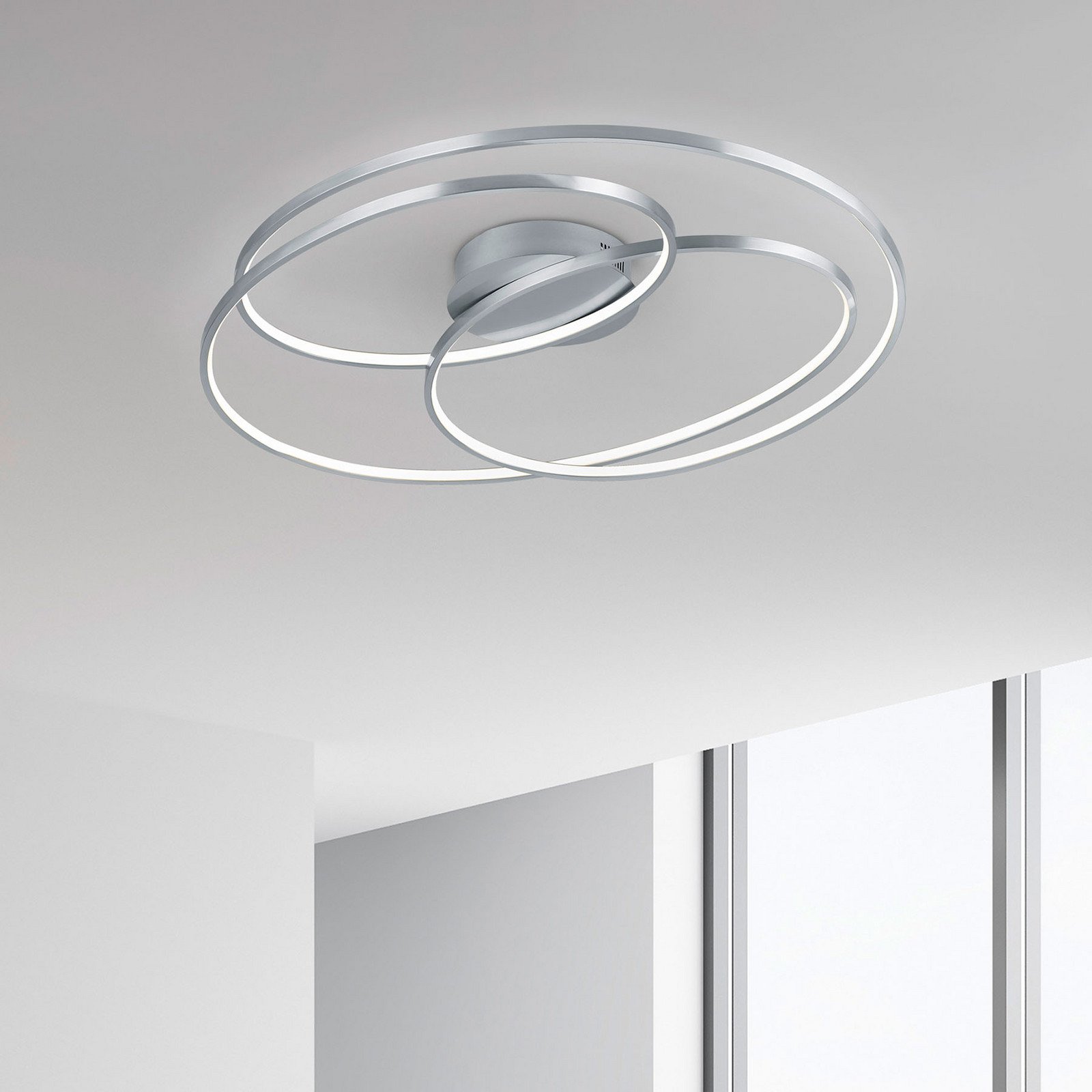 Plafonieră LED Gale 80 cm nichel mat