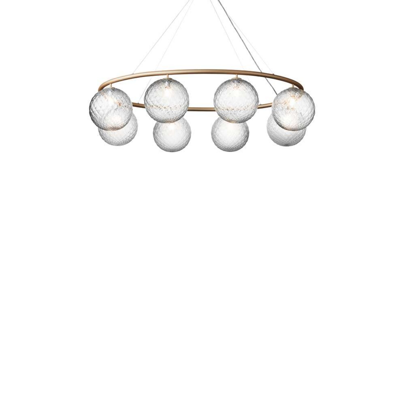 Miira 8 Oval Candelabro Brass/Optic Clear - Nuura