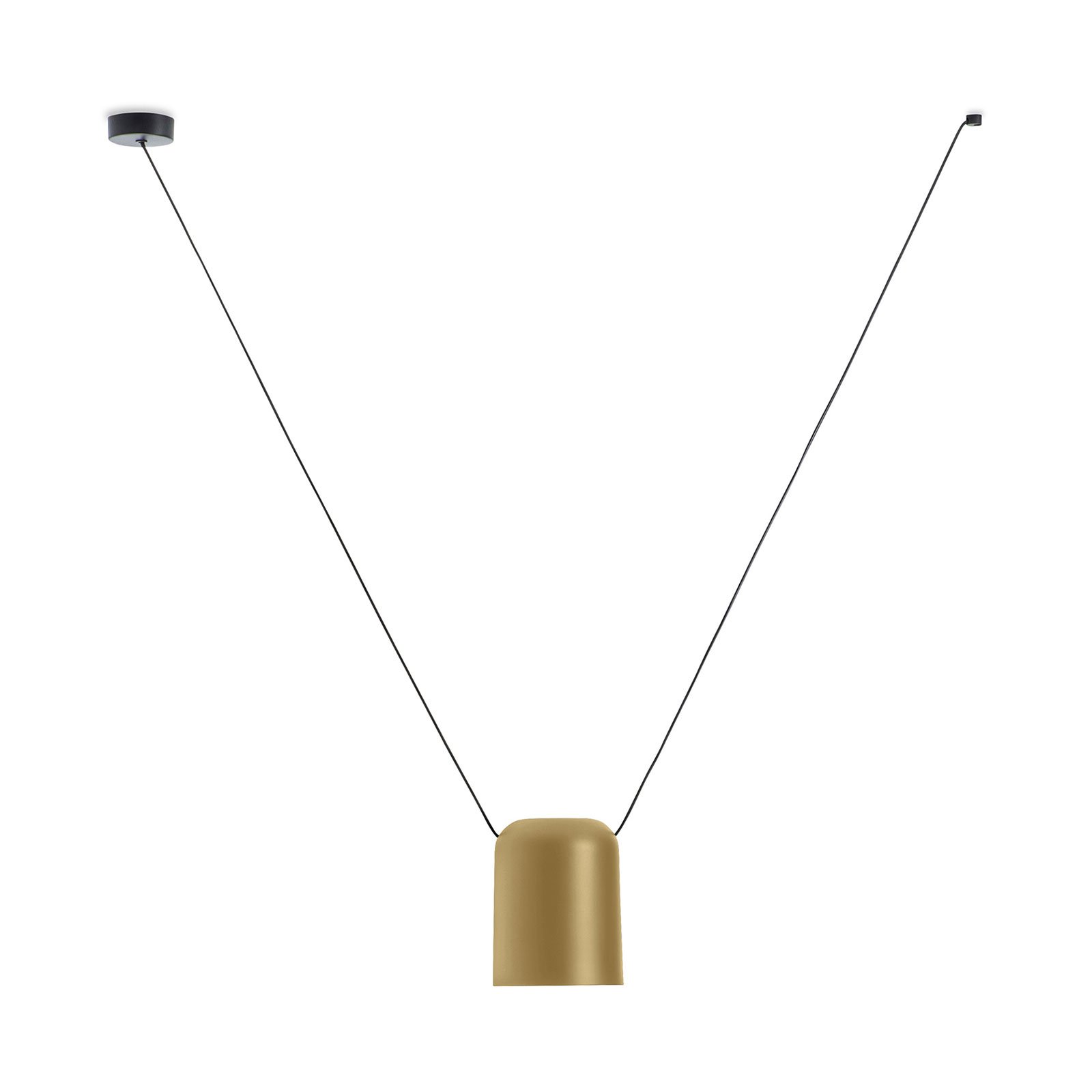 LEDS-C4 Attic lámpara colgante cilindro Ø15cm oro