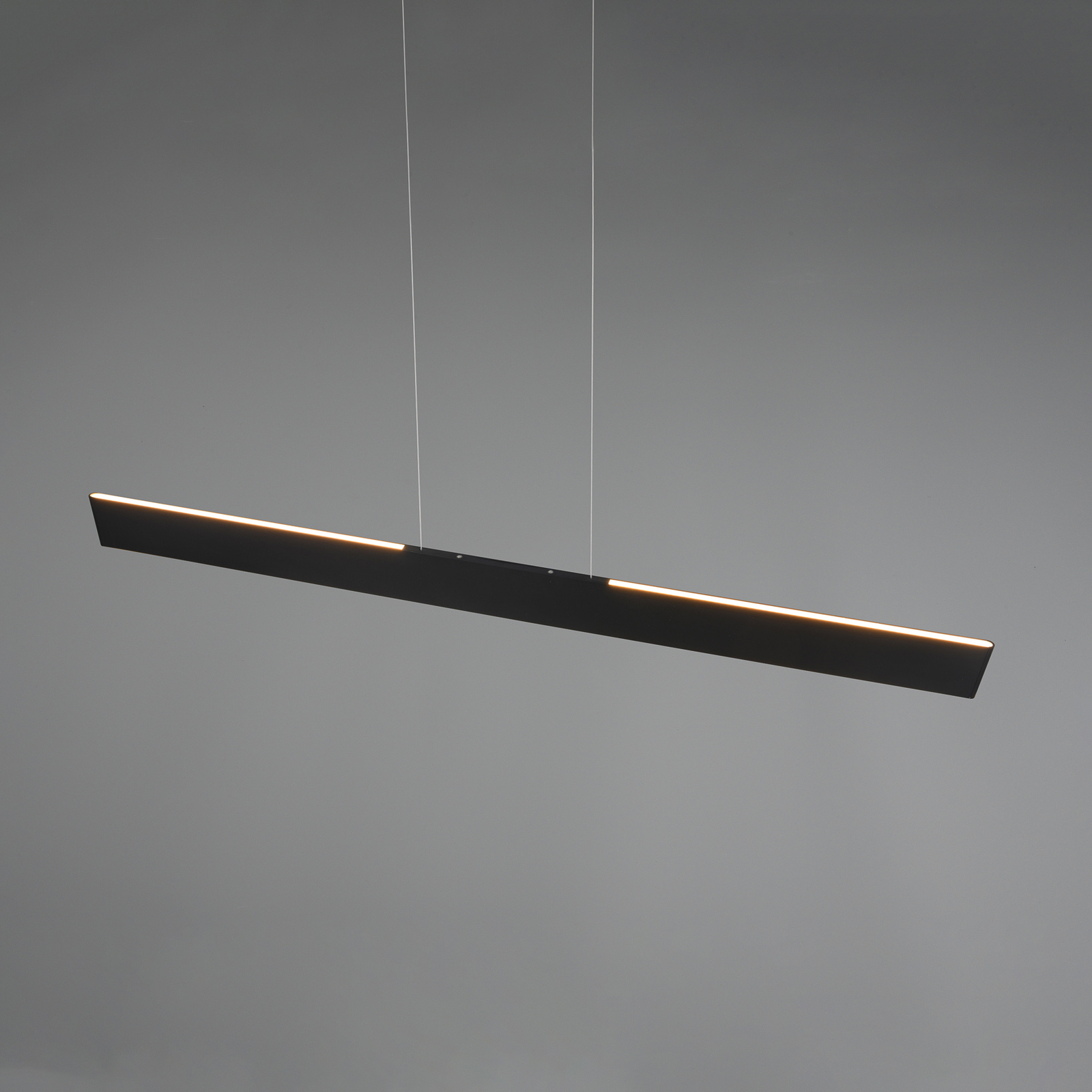 Candeeiro suspenso Galway LED, preto mate, subida/descida, CCT, metal