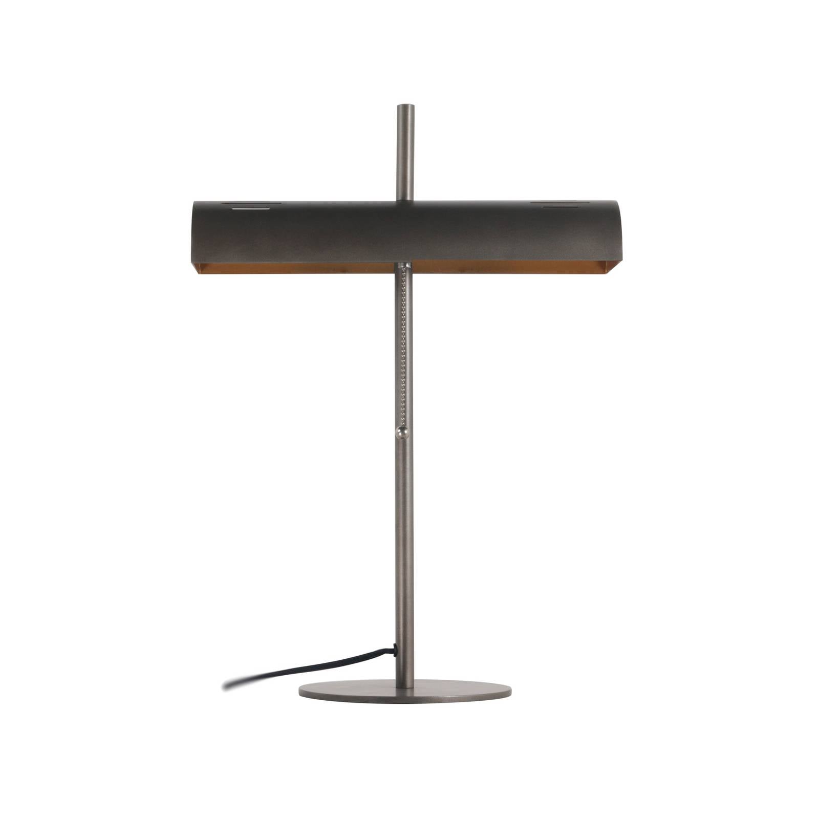 Lucande Bankerlampe Nysira, modern, grau metallic, 2-flg.