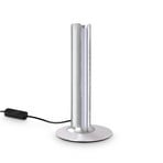 Stolová LED lampa IDEAL LUX Dorica, v odtieni ocele, výška 25 cm