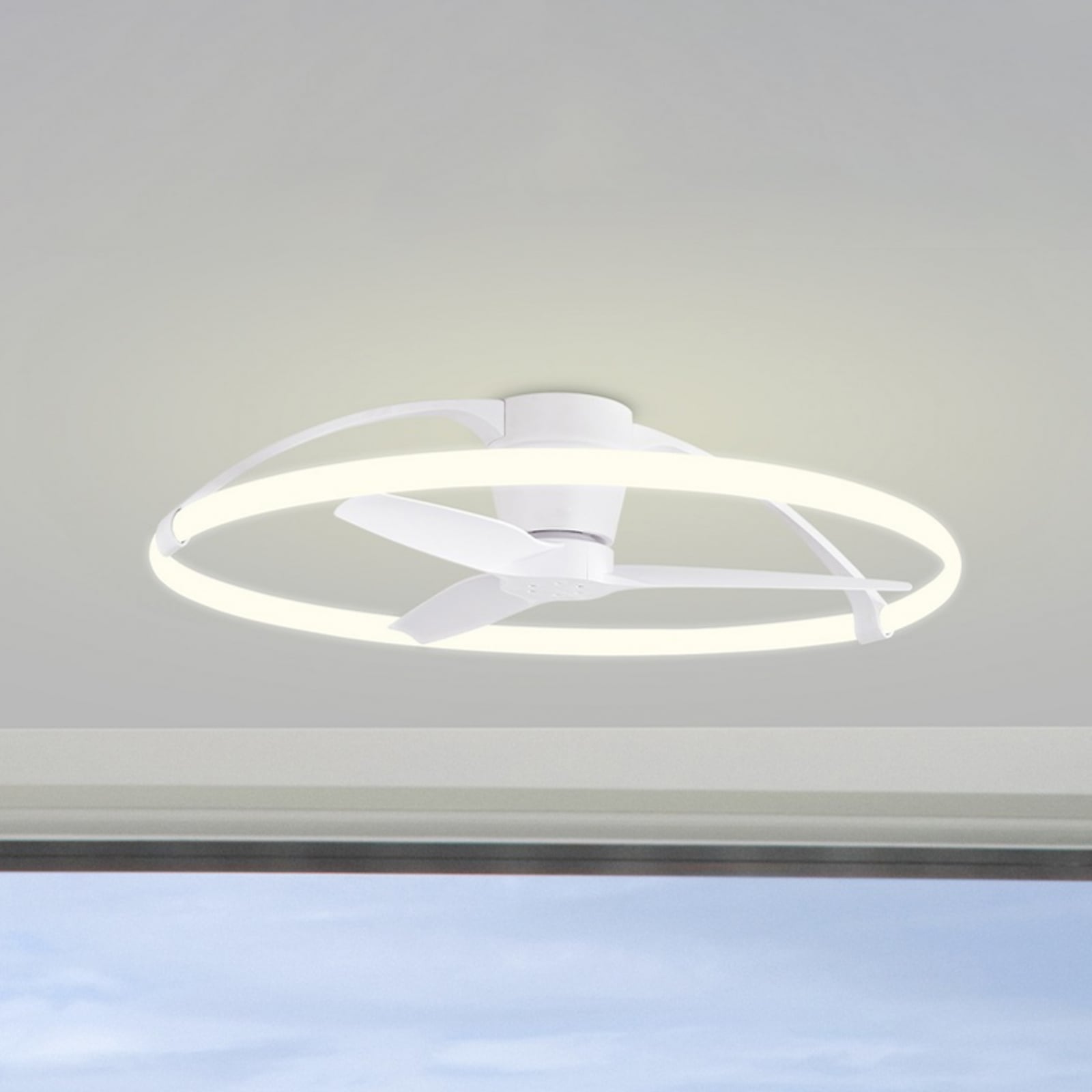 Smart LED-Deckenventilator Nepal, weiß, DC, leise
