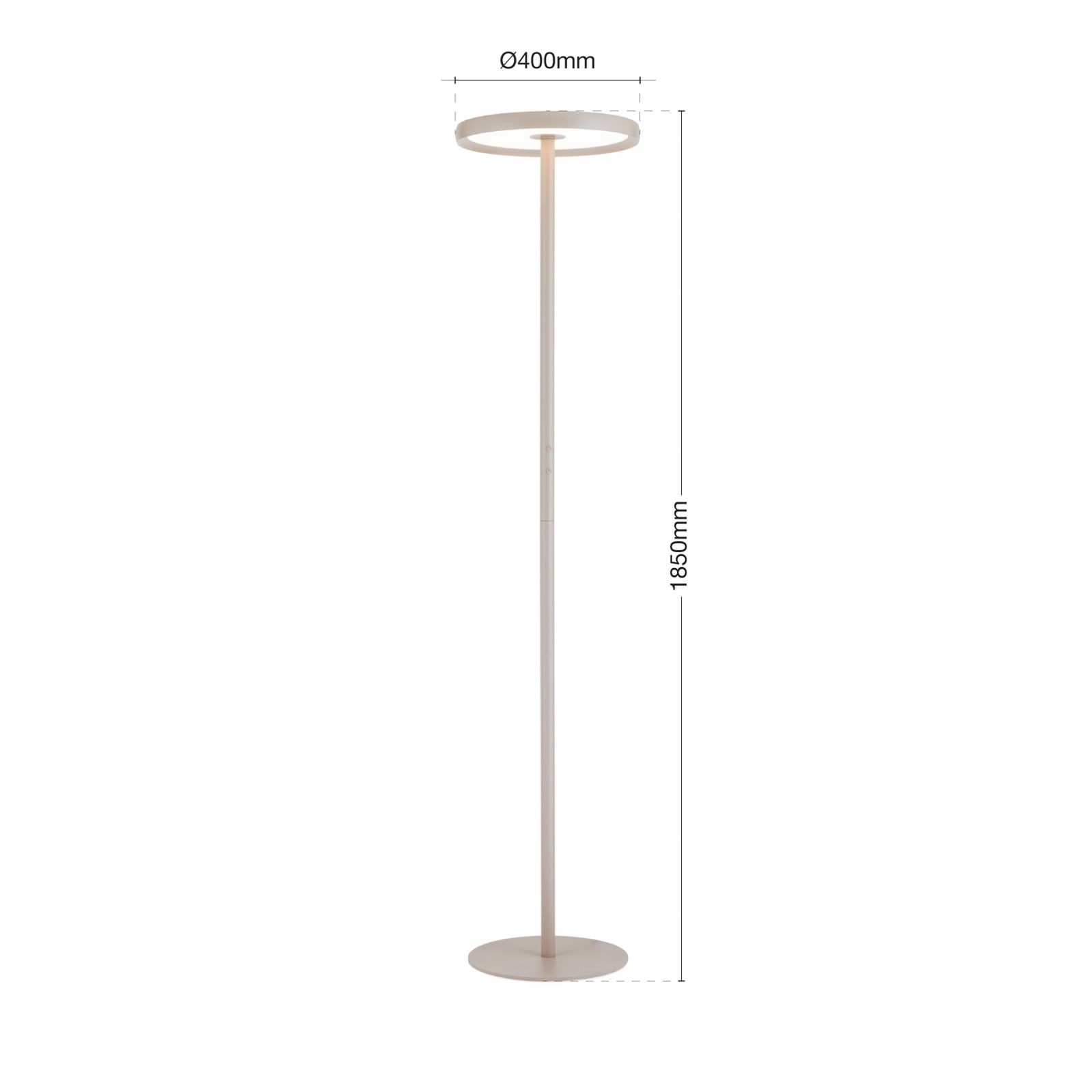 Lampadaire LED KANT, kaki, hauteur 185 cm, CCT, à intensité variable, haut/bas Lampadaire LED KANT, kaki, hauteur 185 cm, CCT, à intensité variable, haut/bas