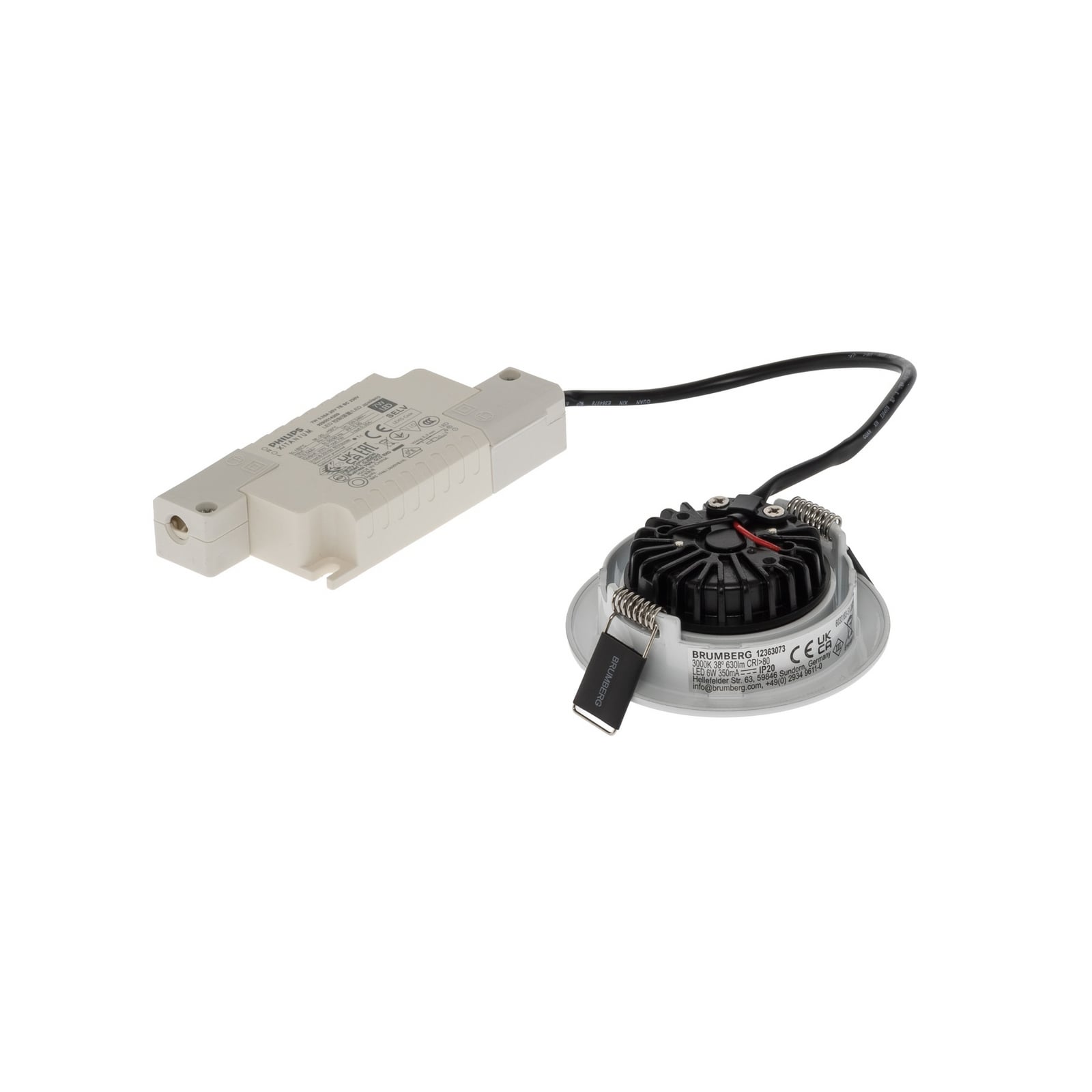 BRUMBERG BB03 indbygning RC driver kantet hvid BRUMBERG BB03 indbygning RC driver kantet hvid