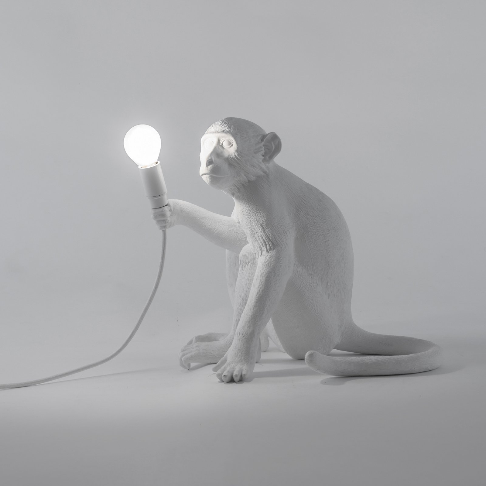 Monkey Sitting Tischleuchte Weiß - Seletti
