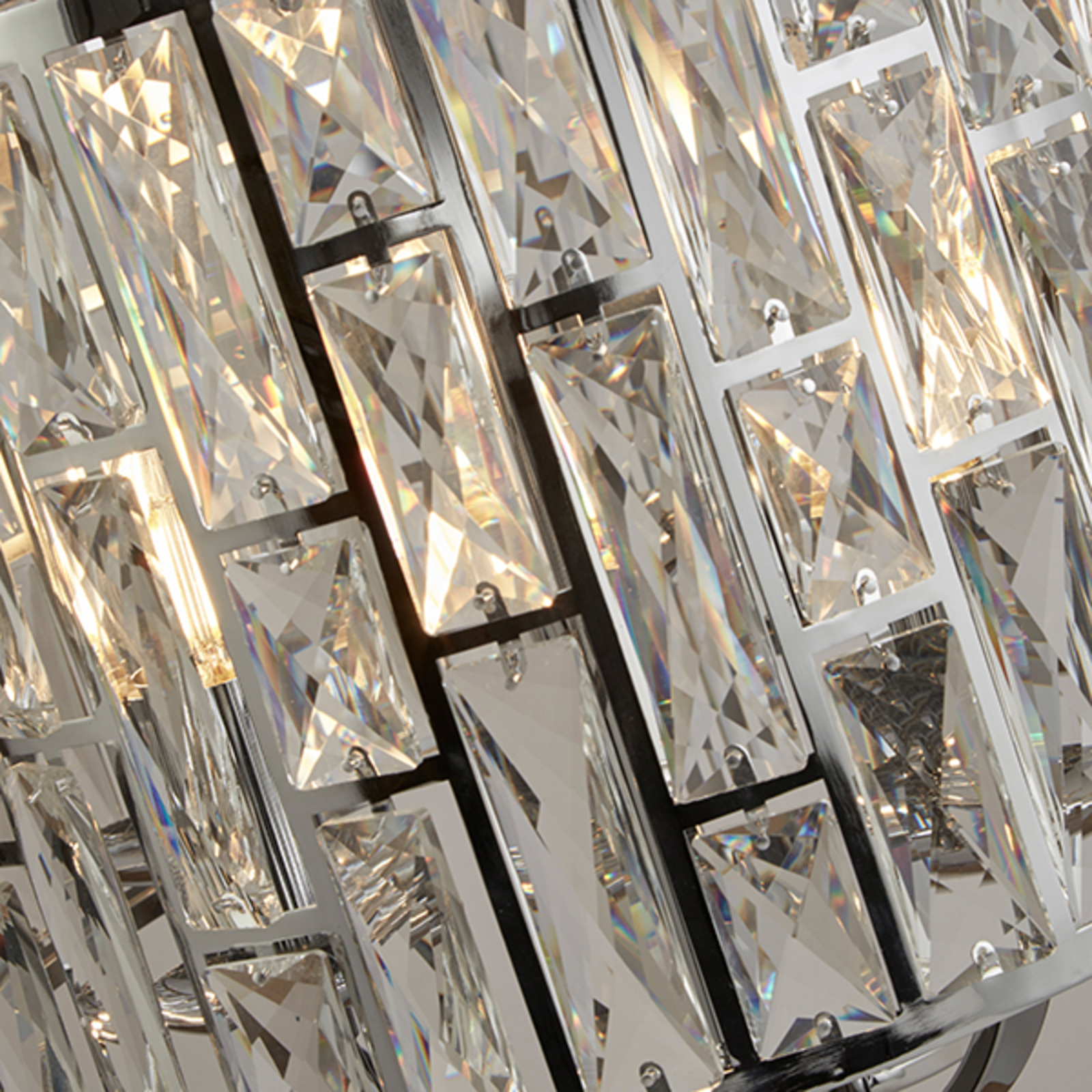 Suspension Bijou abat-jour verre cristal, Ø 44 cm