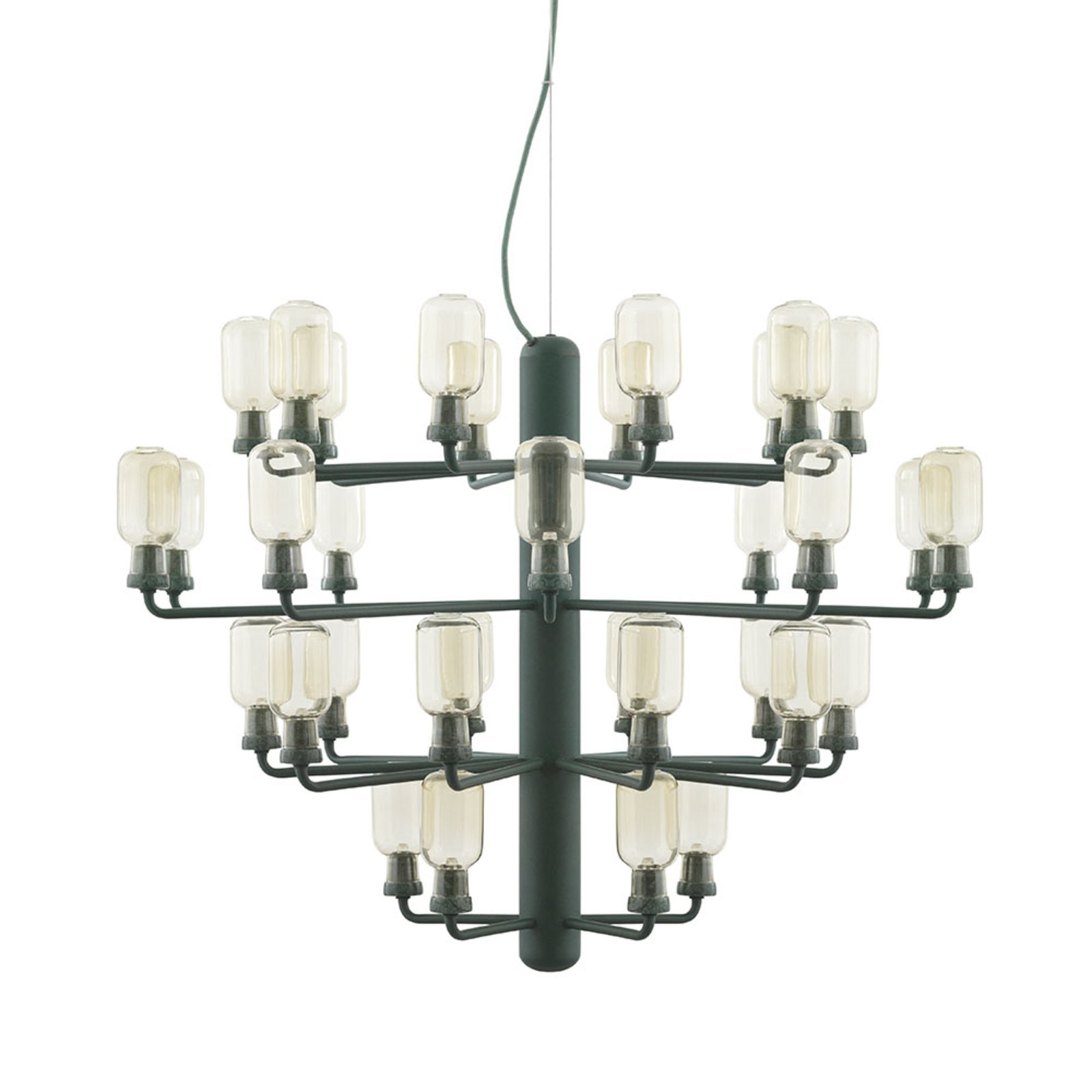 Amp Chandelier Large Gold/Green - Normann Copenhagen