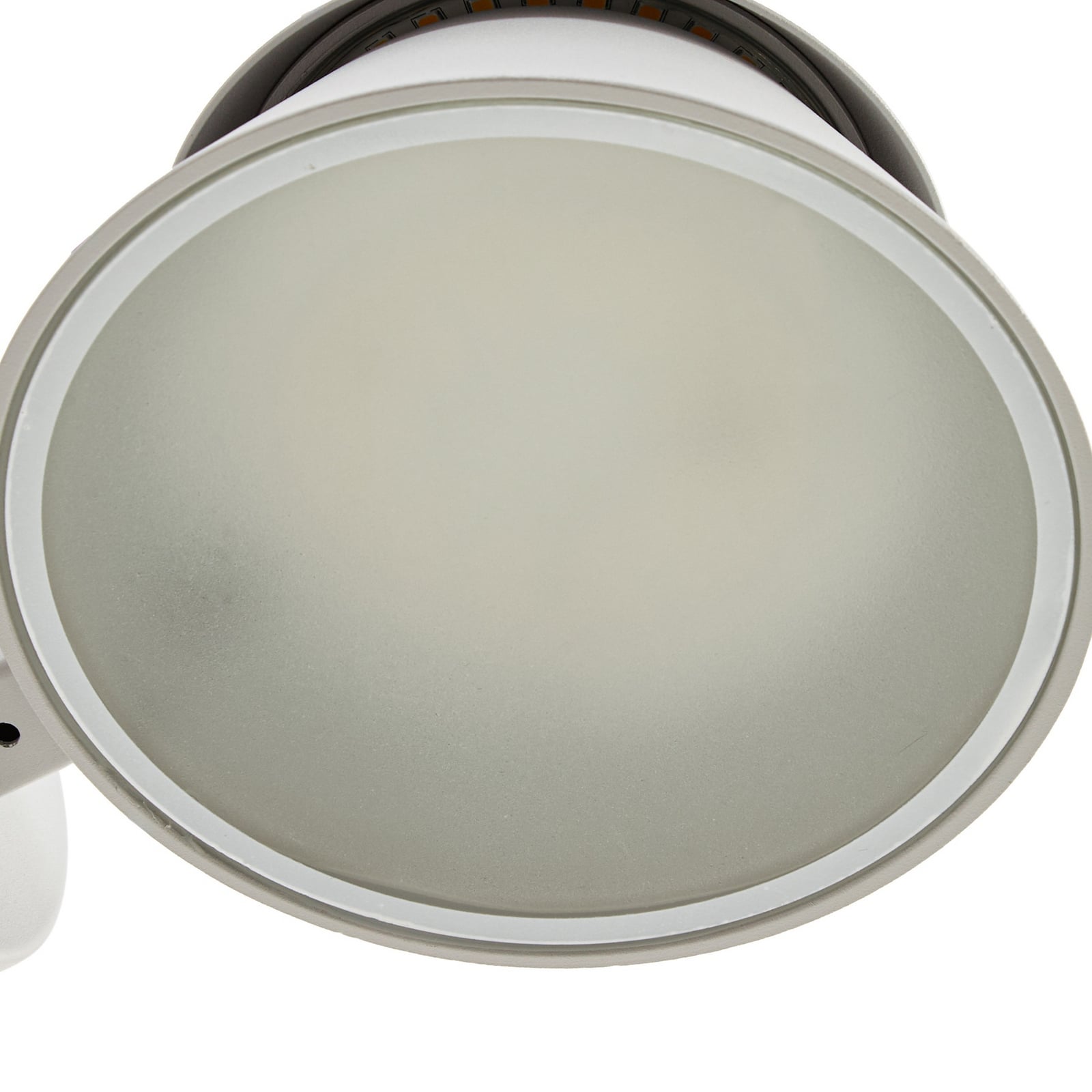 Moena LED outdoor wall light, IP44, aluminium, glass, light grey - Lucande