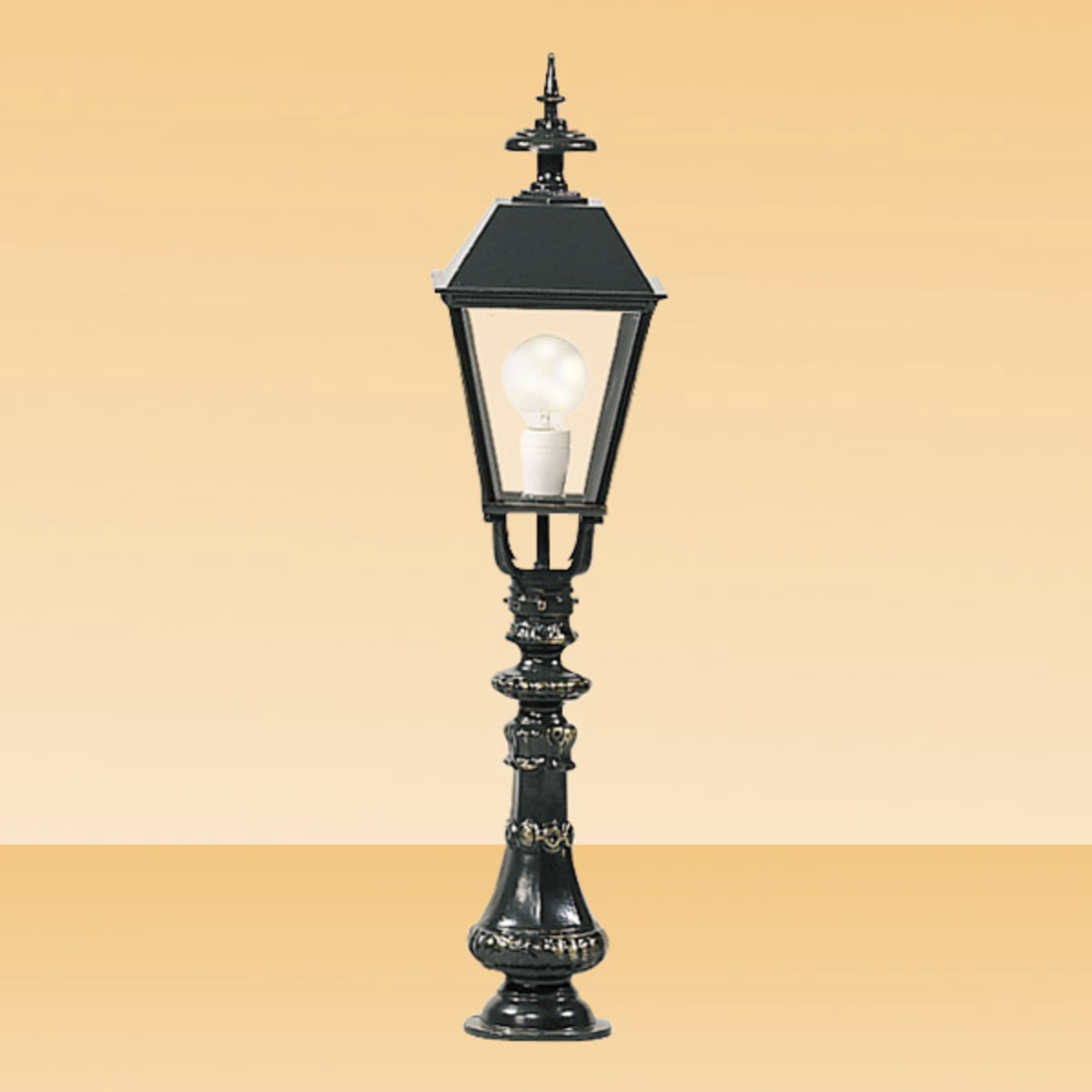 Leipzig - klassisk sockellampa, svart