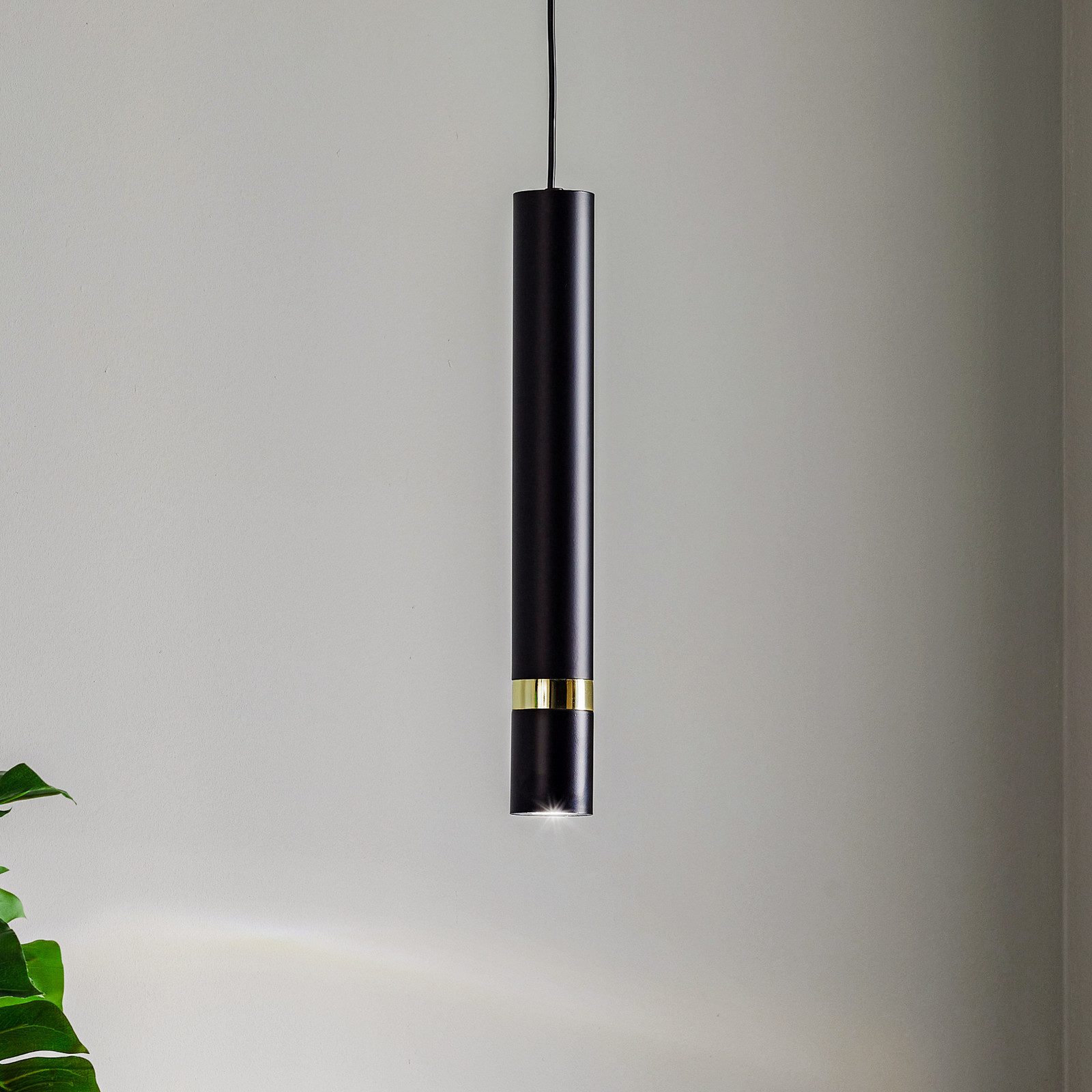 Eko-Light Lampă suspendată Joker negru/auriu 1 bec - Camera de zi / sufragerie - modern - negru auriu - Metal