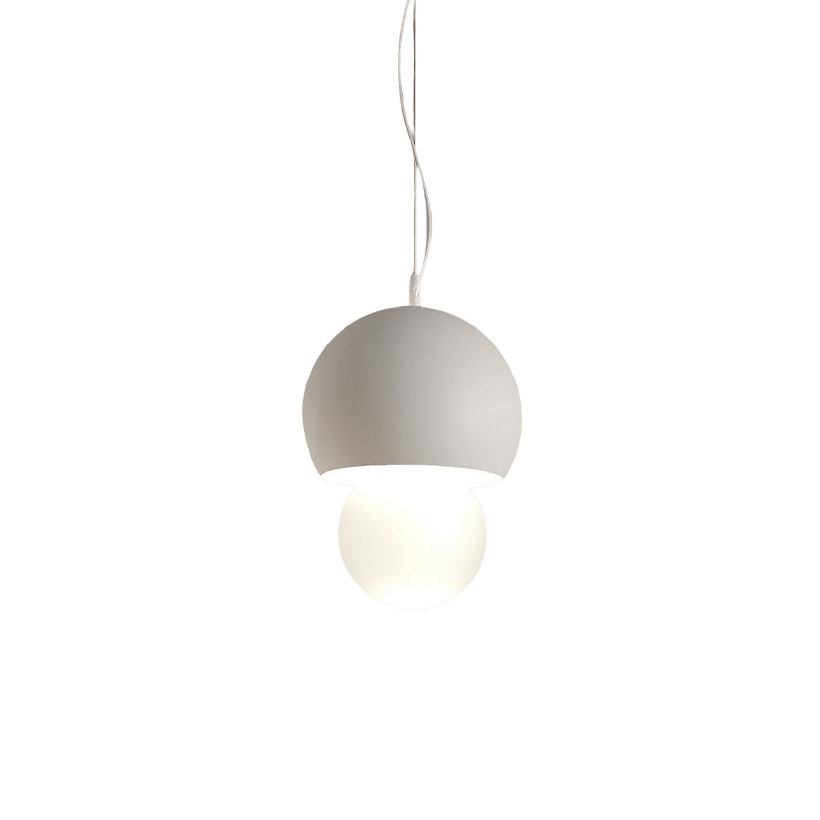 Karman hanglamp Triluna, 24 x 45 cm, wit, aluminium