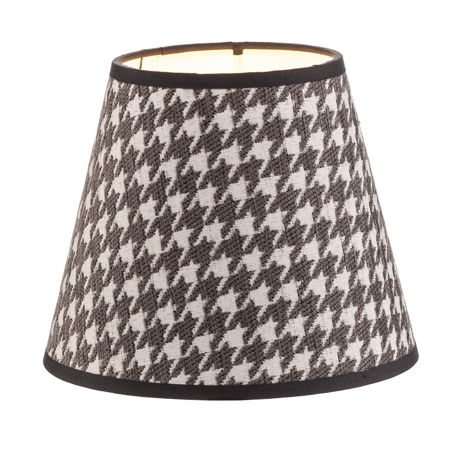 Sofia lampshade 15.5 cm, houndstooth pattern grey