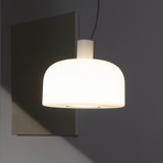 FLOS Bellhop Glass S2 pendant light, white, Ø 45 cm, glass, E27