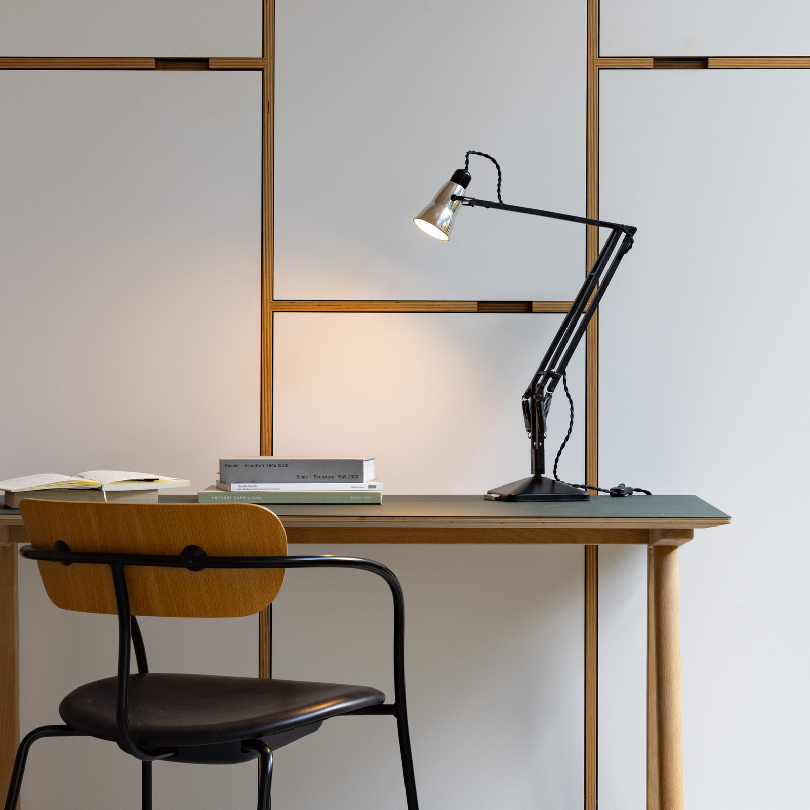 Anglepoise-bureaulamp Original 315, zilver/zwart