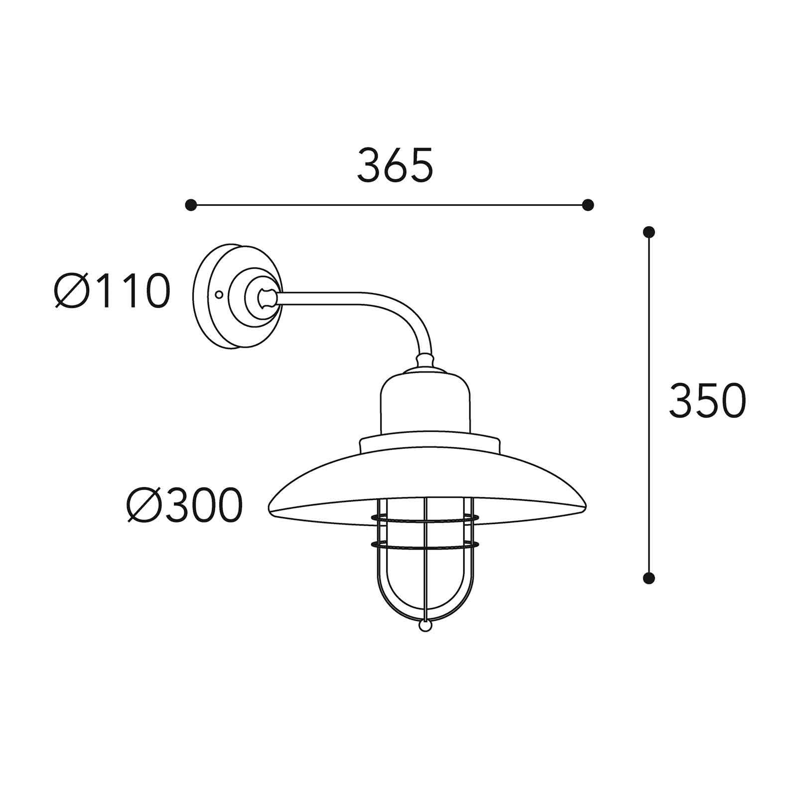 Moretti Luce Vägglampa Patio Cage 3303 mässing antik/klar