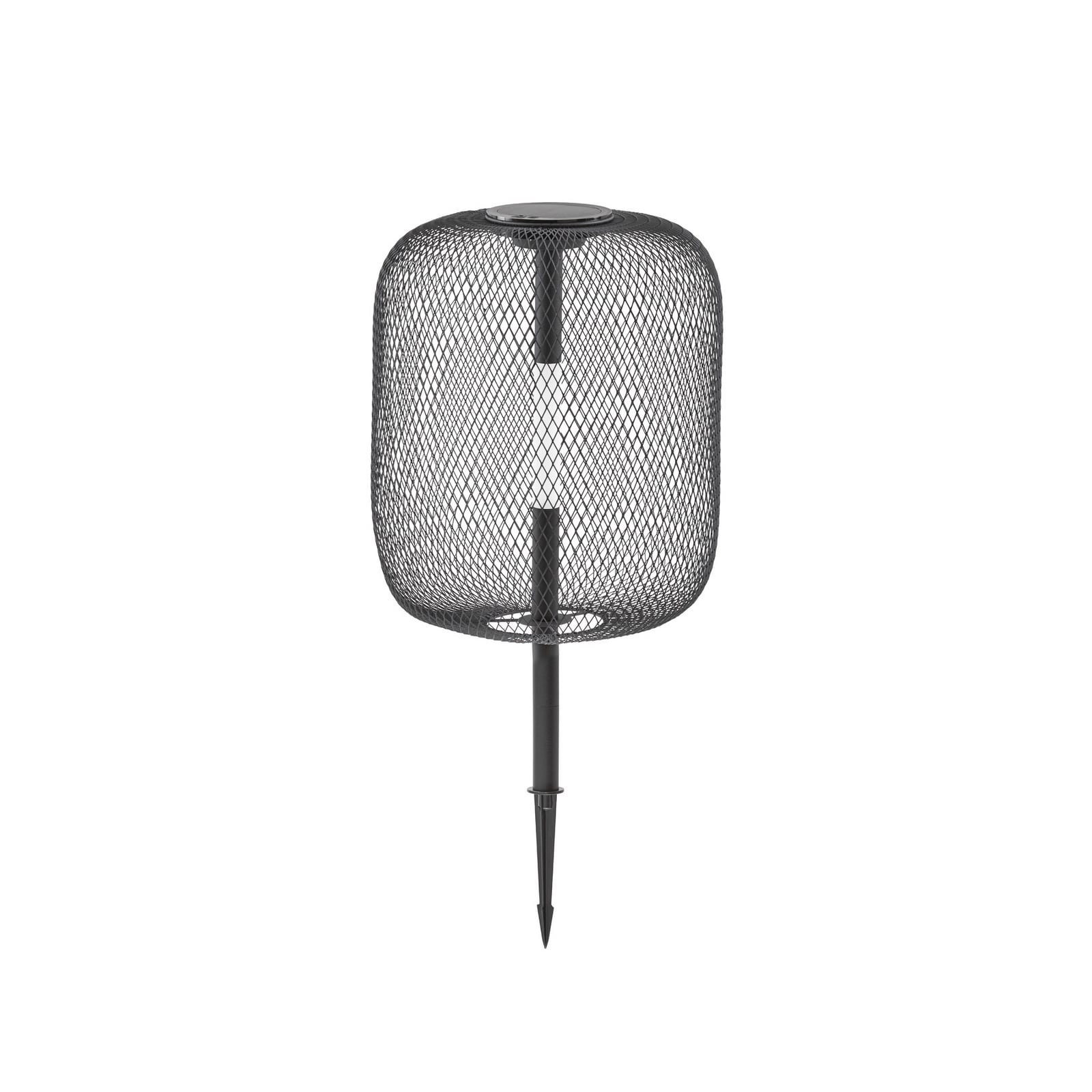 Lucande LED-solcellelampe med jordspyd, Faylen, svart, IP65