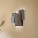 Wandlamp Wall, beige, 5 x G9, staal