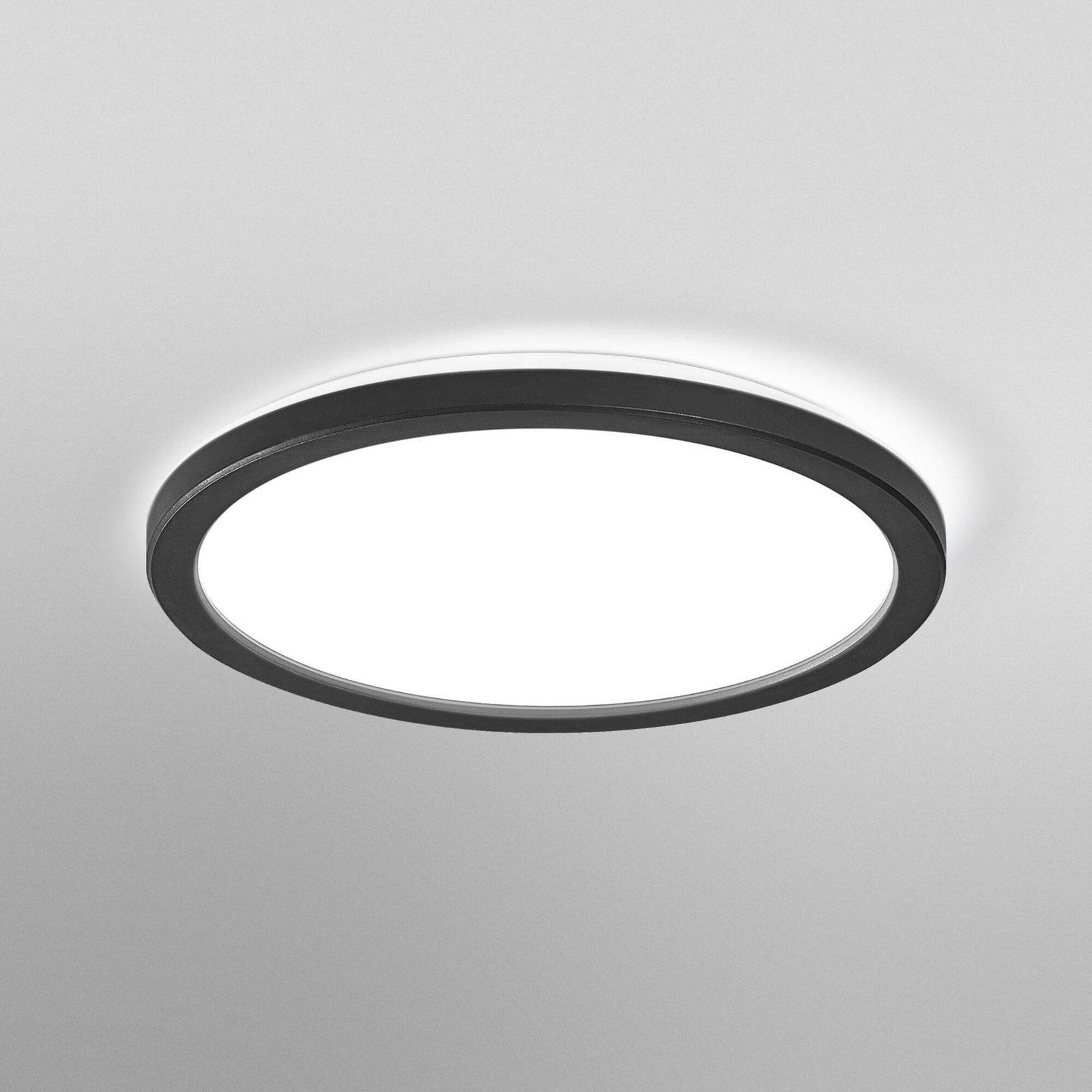OSRAM LED-Deckenlampe ORBIS ULTRA SLIM, schwarz, Ø 24 cm dim