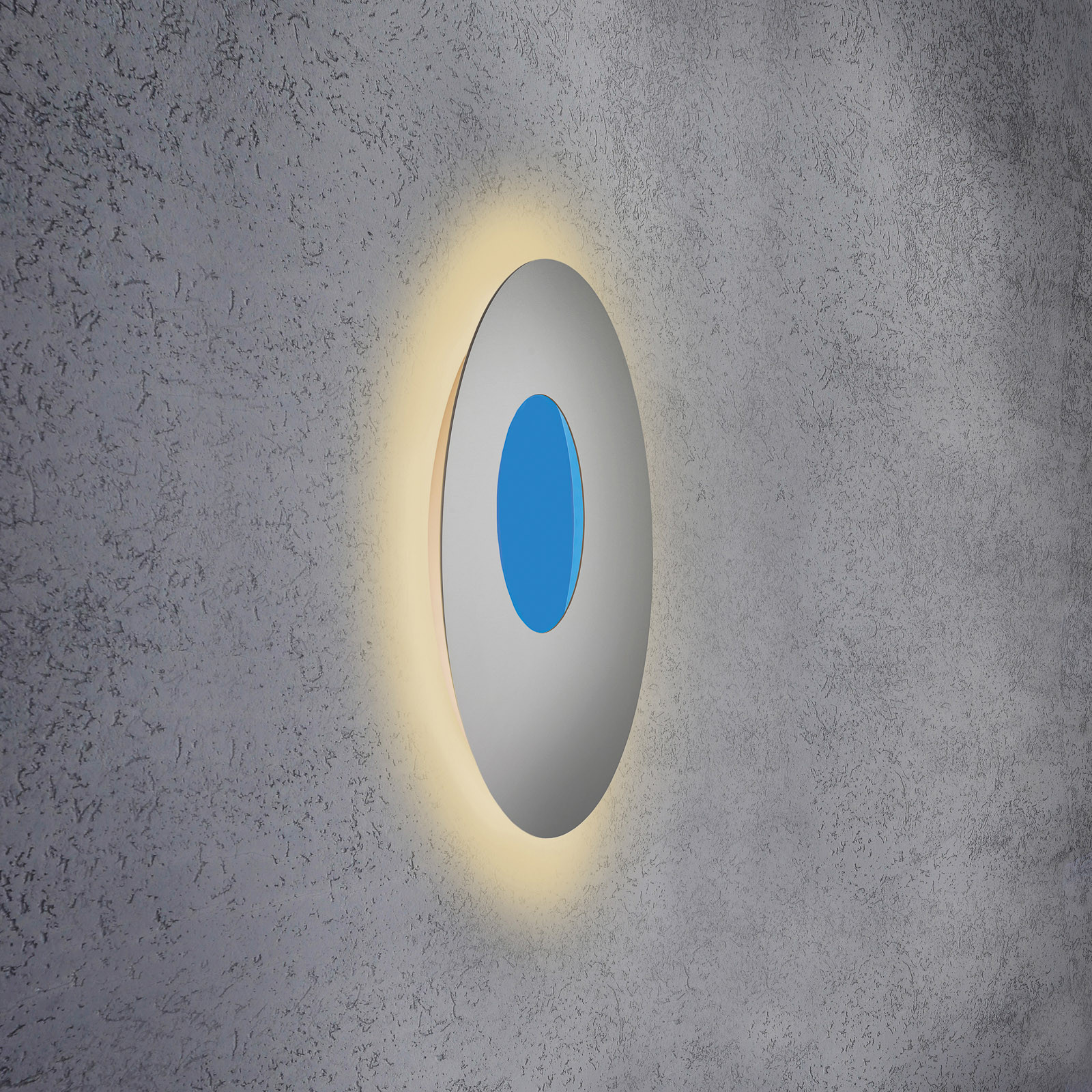 Escale Blade Open aplică LED RGBW argintiu Ø59cm - Camera de zi / sufragerie - modern - argintiu mat anodizat - Metal