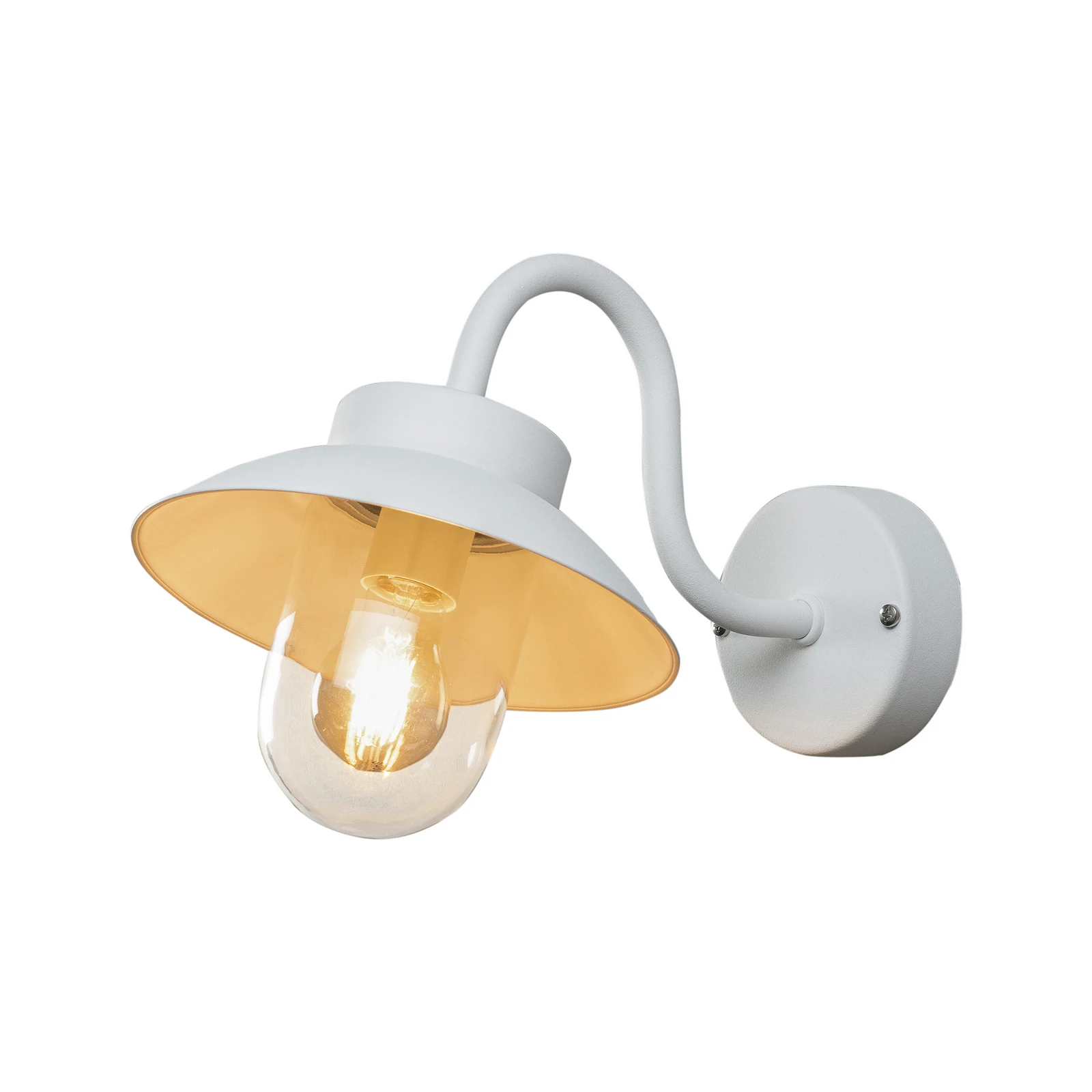 Außenwandleuchte Vega Mini, Breite 22 cm, weiß