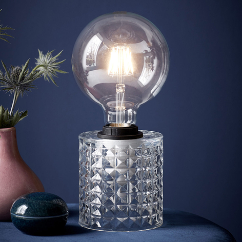 En verre - lampe à poser Hollywood