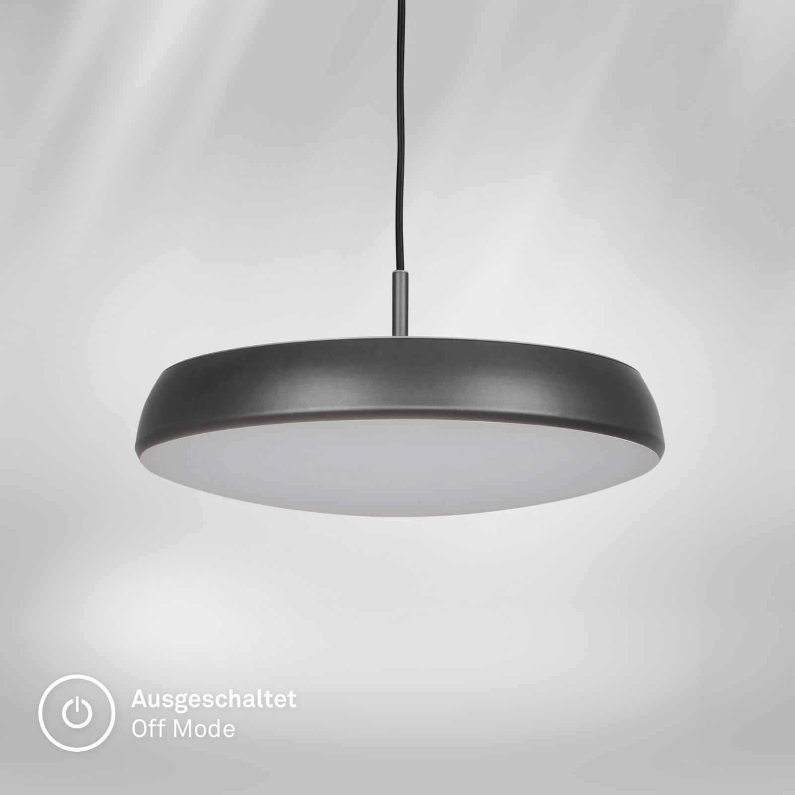 Lámpara colgante LED Nala, antracita, metal/plástico, Ø 35 cm Lámpara colgante LED Nala, antracita, metal/plástico, Ø 35 cm