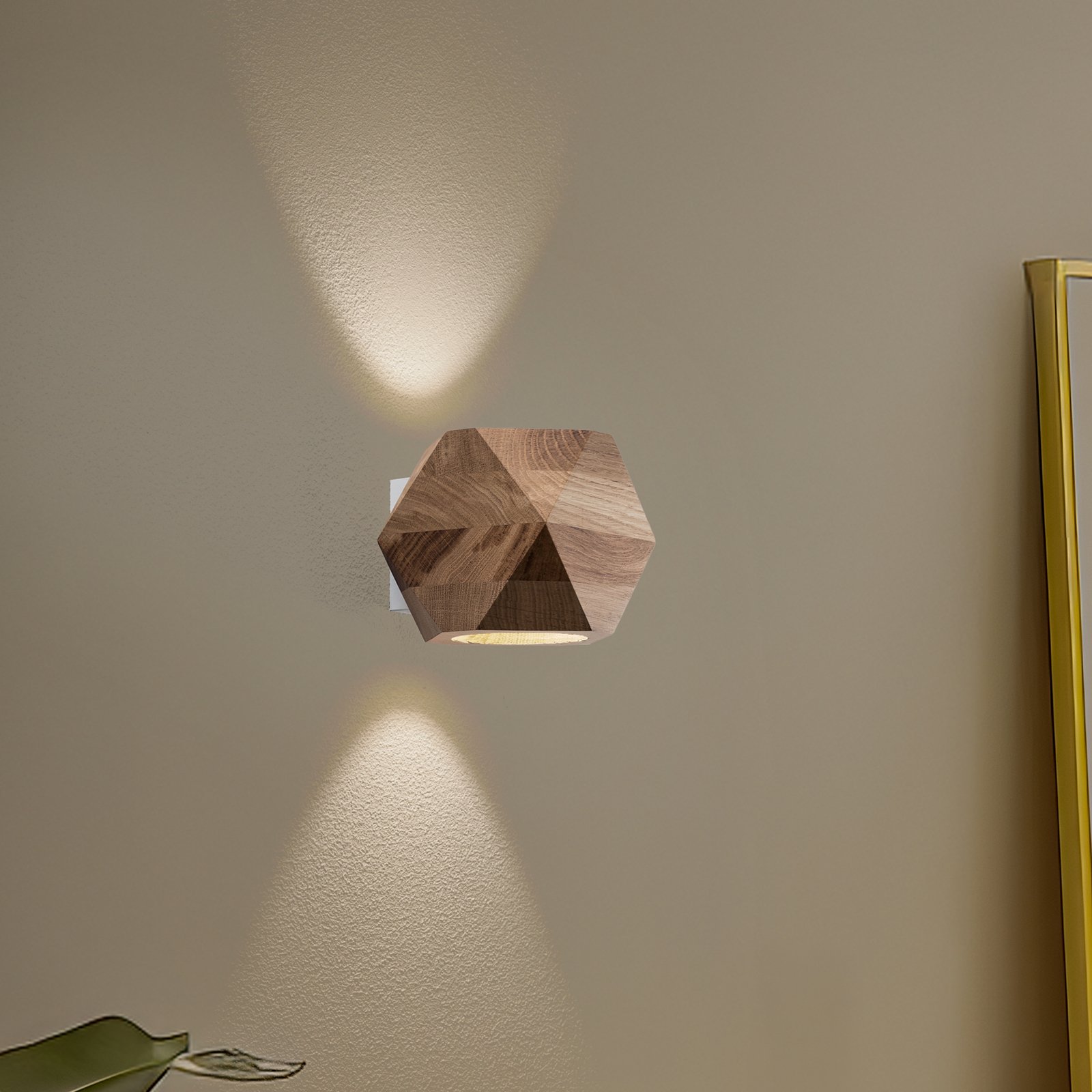 Envostar Peach Puff wall polyhedron wood 1-bulb