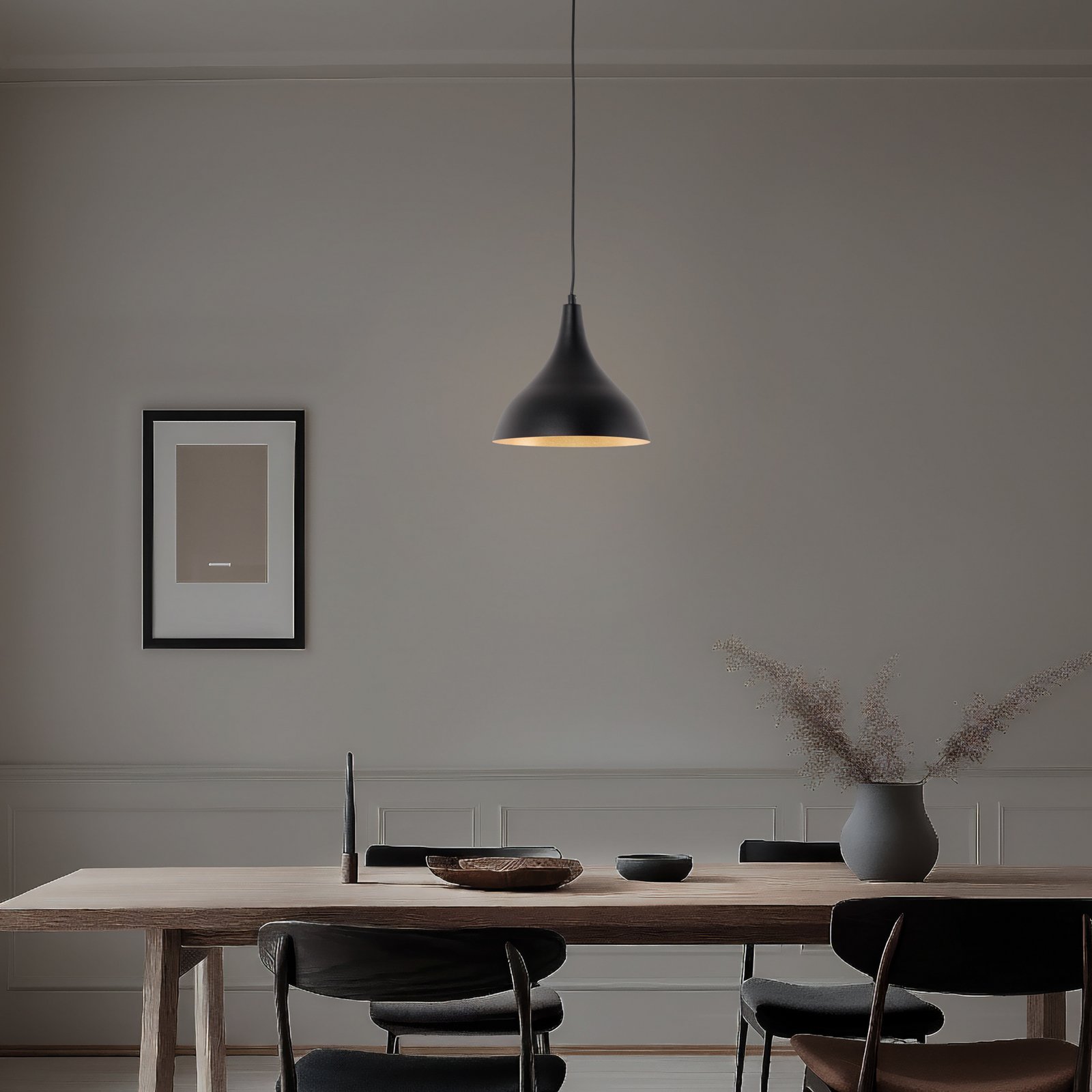 Rippvalgustid Berceste, must/vask, Ø 22 cm, raud