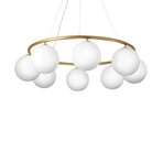 Miira 8 Circular Chandelier Brass/Opal - Nuura