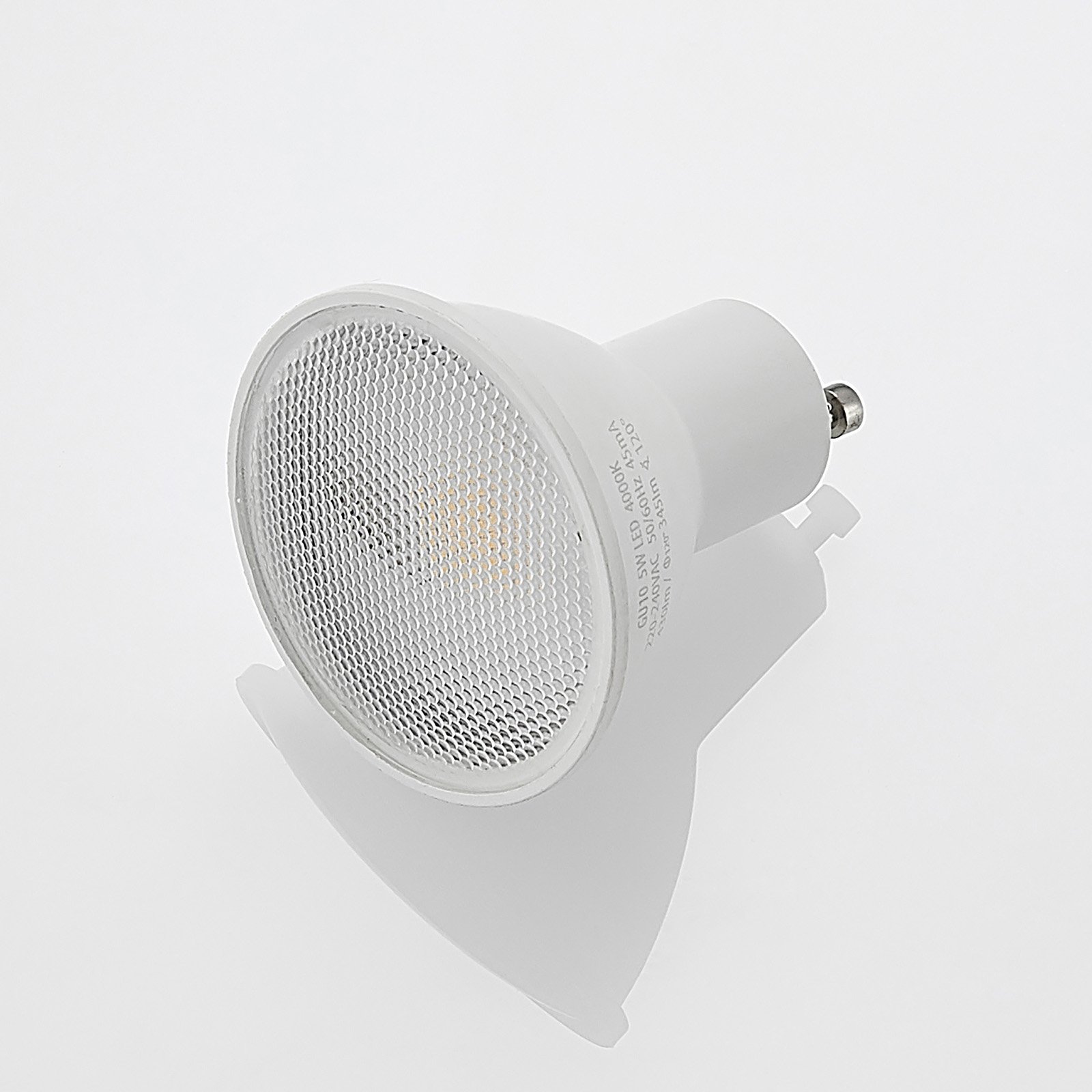 ELC réflecteur LED GU10 5 W lot de 10 4 000K 120°