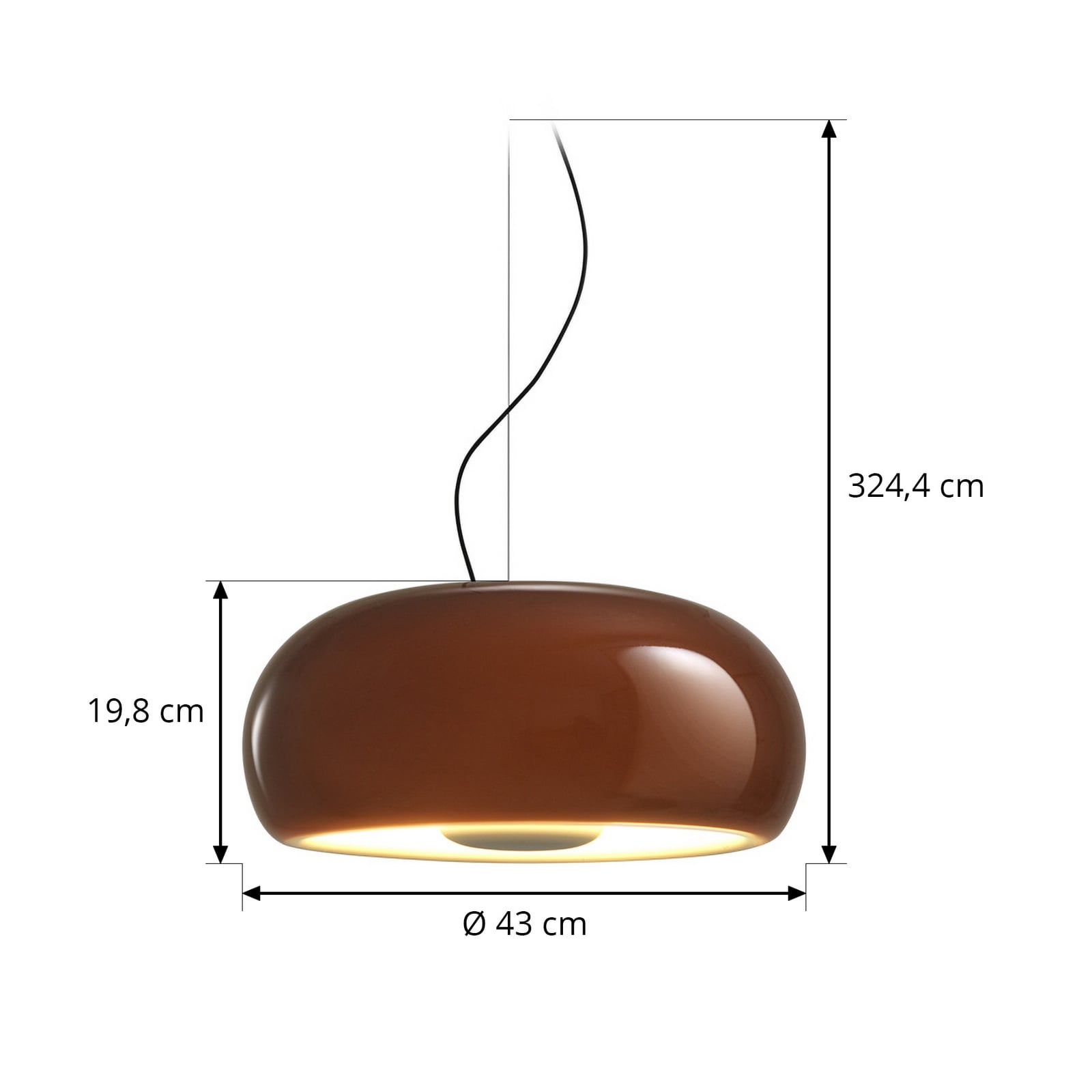 MARSET Vetra Suspension LED, Ø 43 cm, ambre MARSET Vetra Suspension LED, Ø 43 cm, ambre