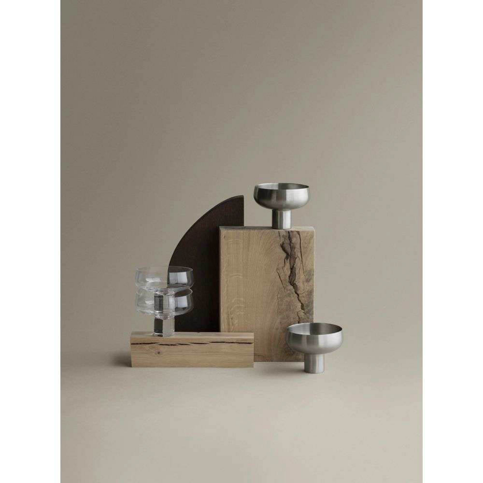 Koyoi Coupe Glas Set of 2 Matt Stainless Steel