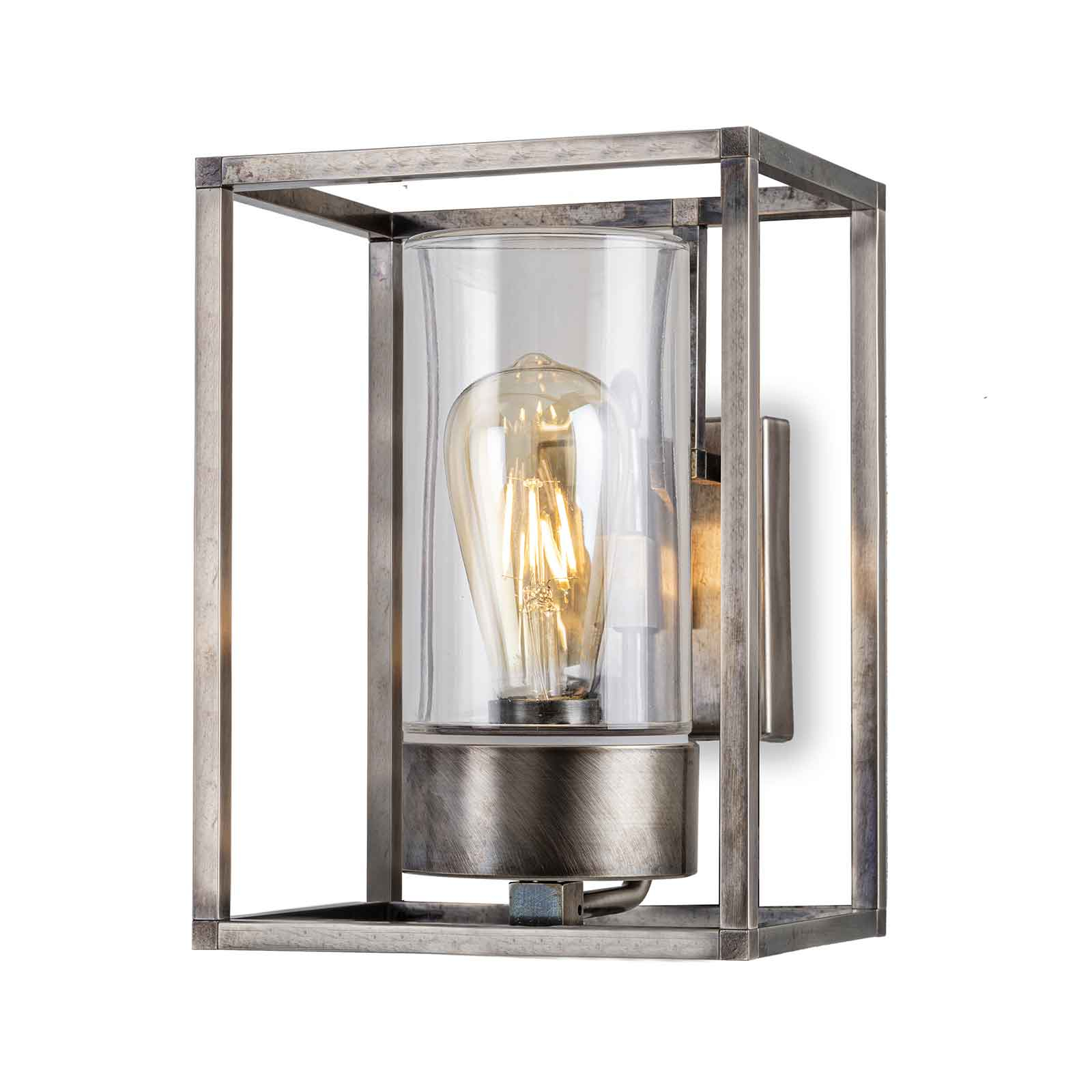 Applique d'extérieur Cubic³ 3363 nickel ancien Luminaire.fr