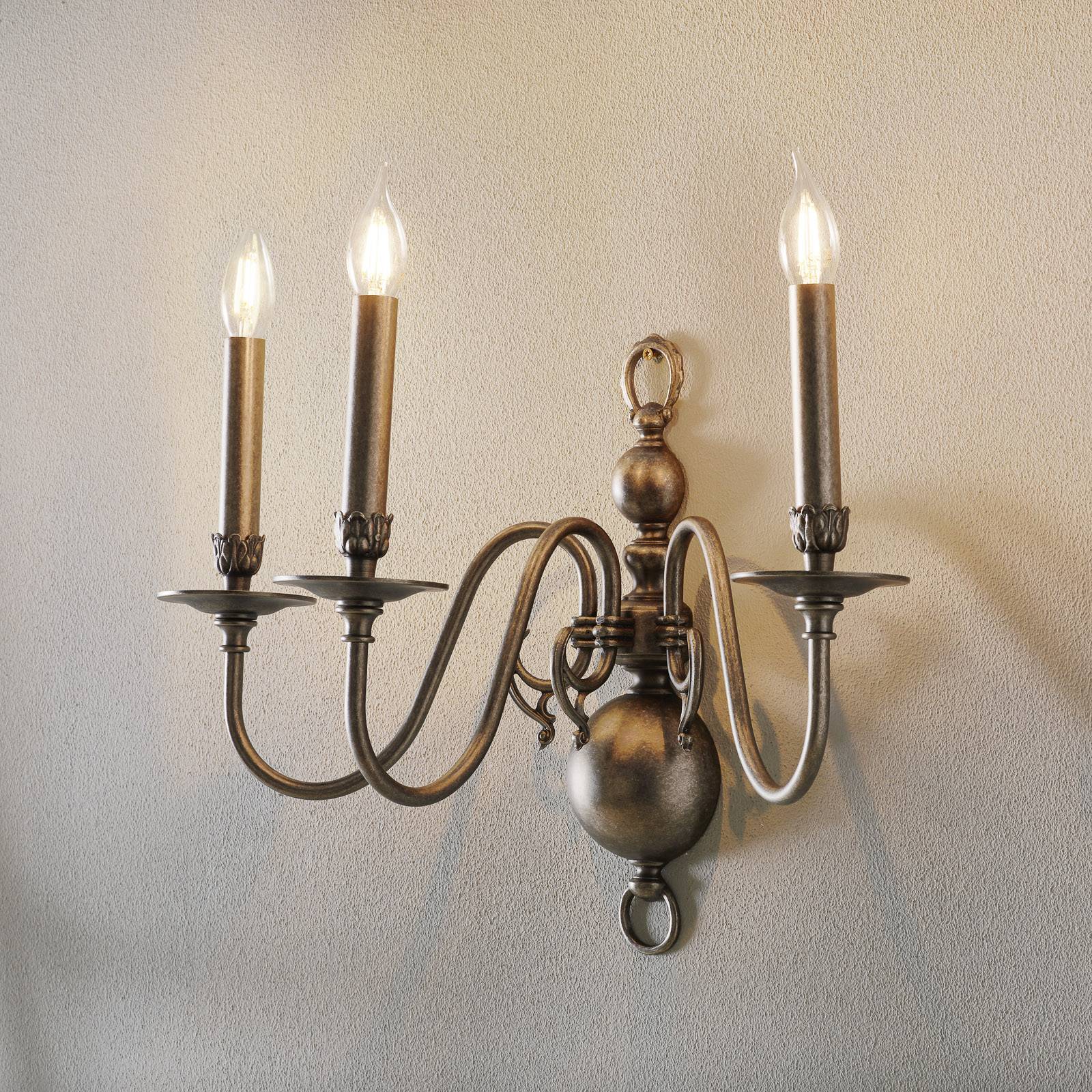 Applique antique Holandesas à 3 lampes