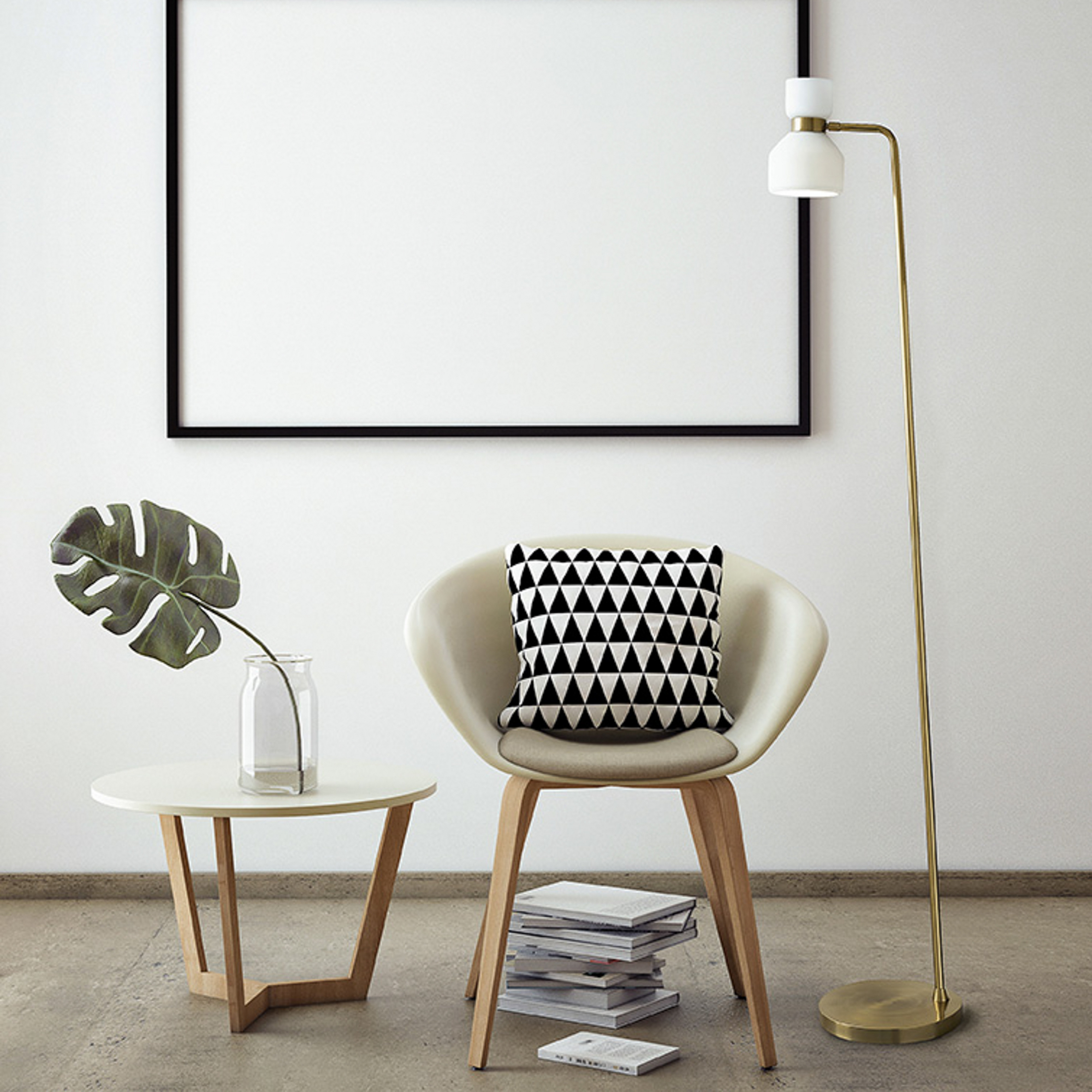 Fifty floor lamp brushed brass