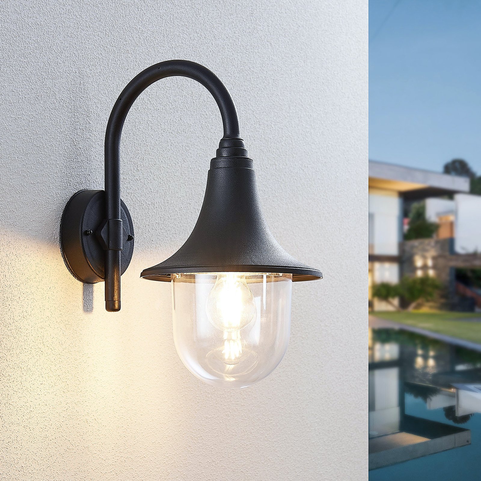 Nalevi Candeeiro de Parede Exterior Black - Lindby