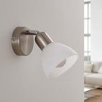 Paulina wall light, satin nickel