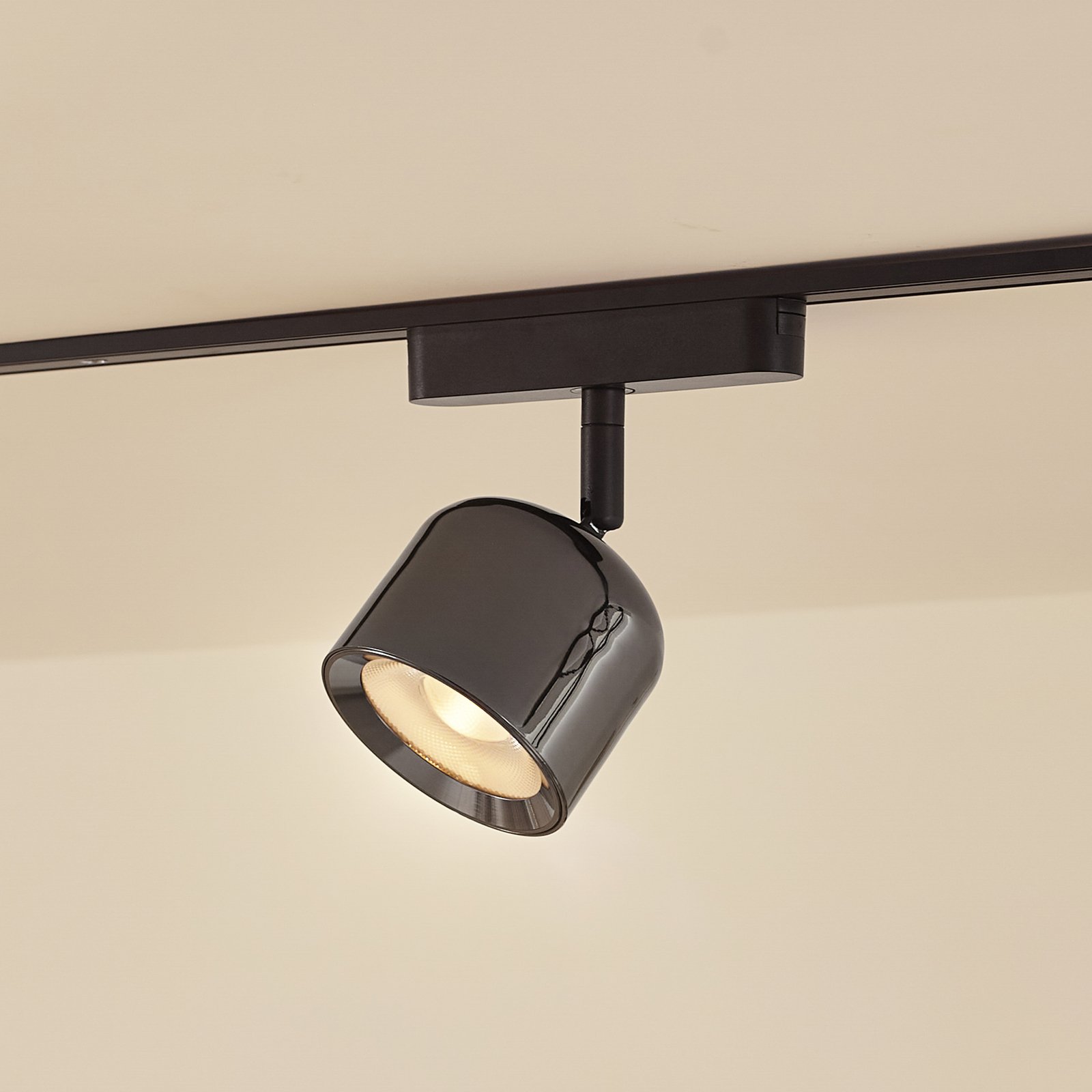 Lindby foco LED 48 V Lumaro, gris, Ø 8,2 cm, aluminio