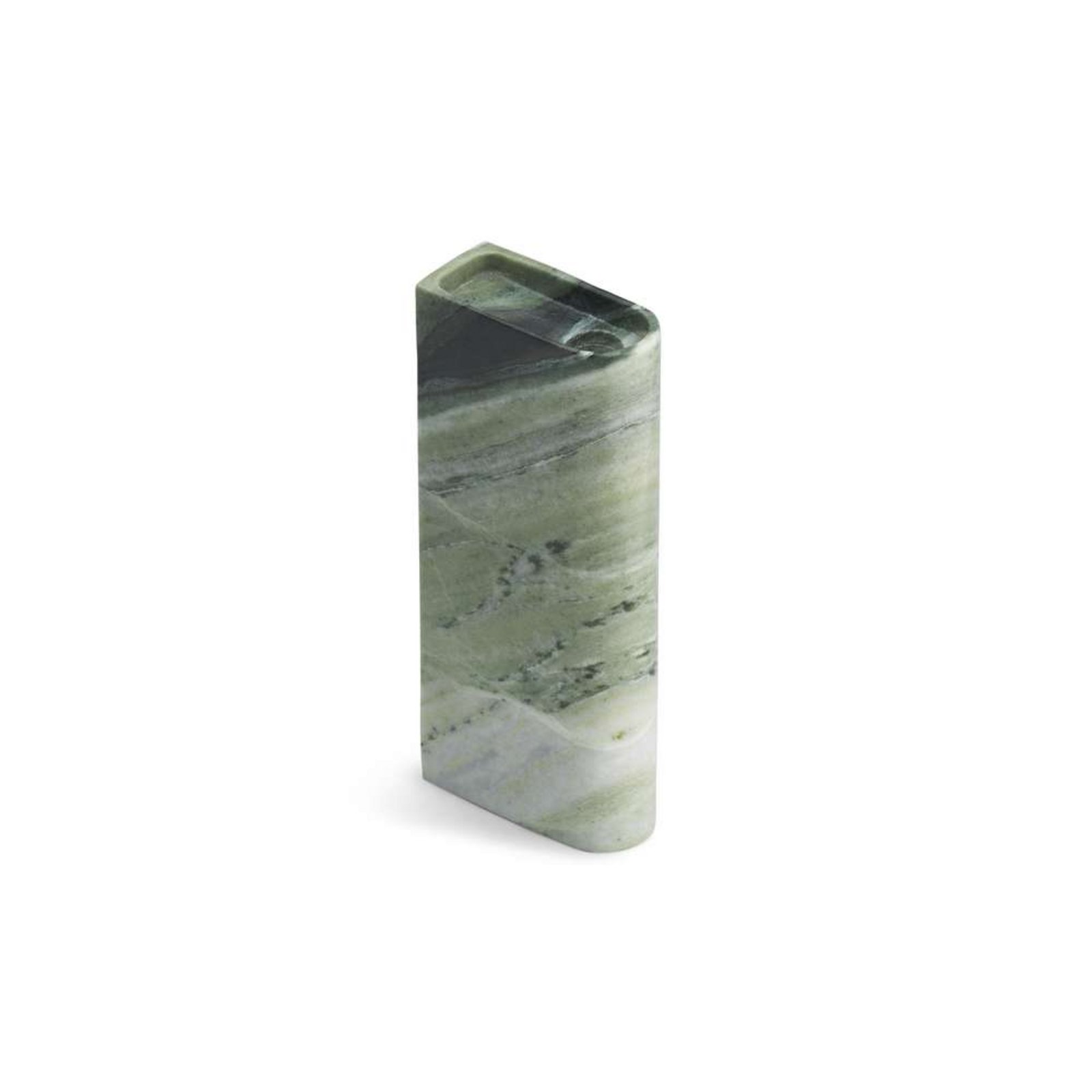 Monolith Candle Holder Tall Mixed Green Marble - Northern